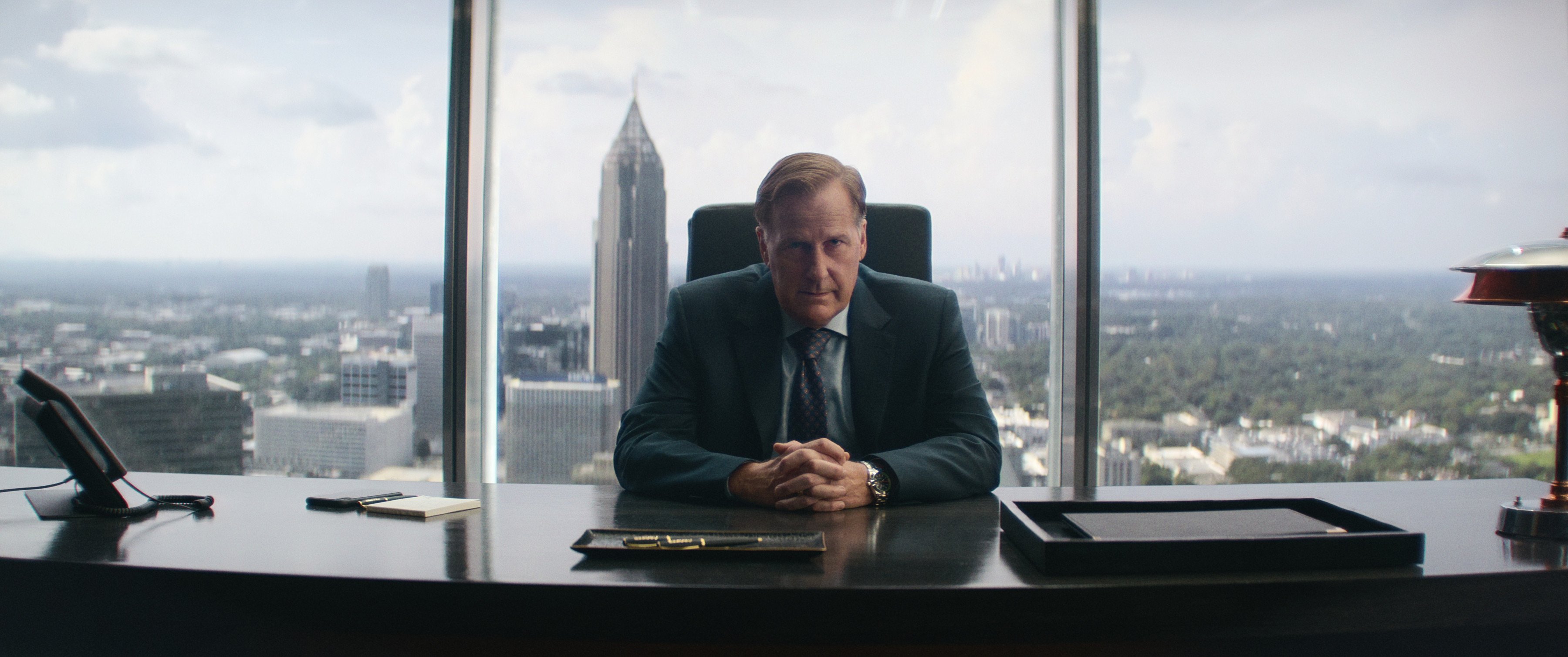 Netflix miniseries A Man in Full, adapted from the Tom Wolfe novel of the same name, stars Jeff Daniels as Charlie Croker (above), a pompous property tycoon whose empire is facing collapse. Photo: Netflix