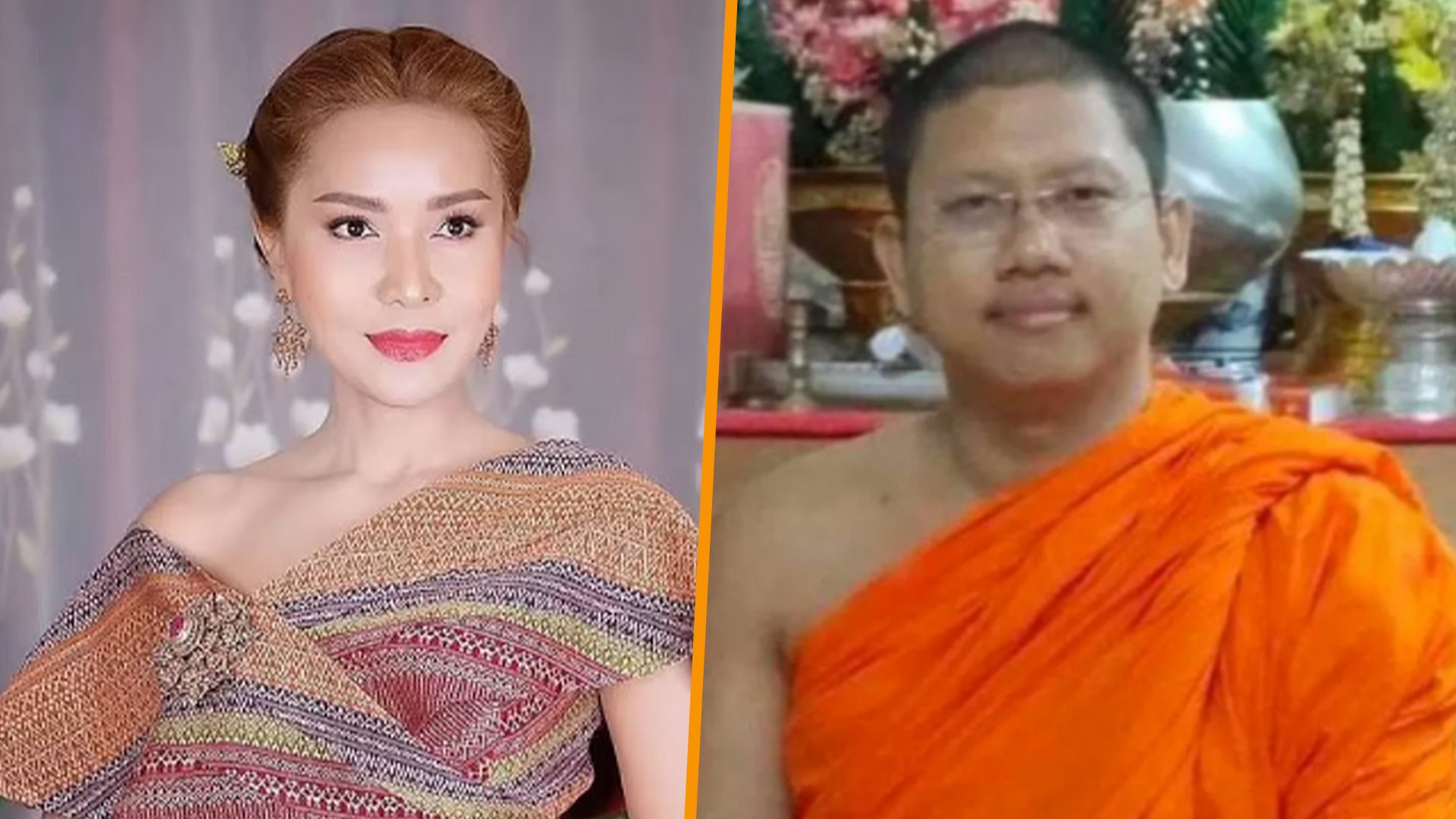 Social media in China has been enthralled by the story of a female Thai politician, who was caught naked in bed with her adopted son, who also happens to be a monk. Photo: SCMP composite/Facebook