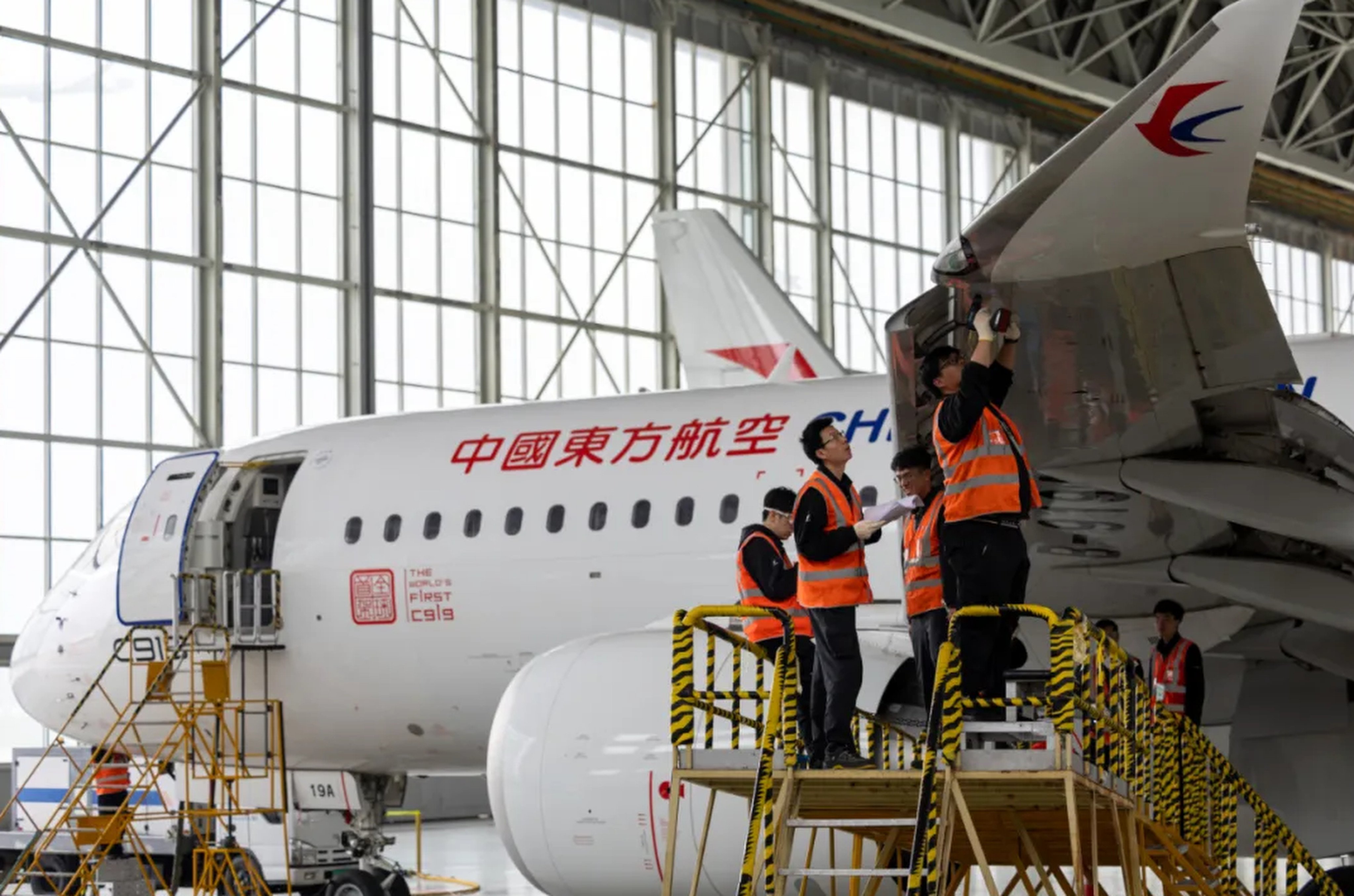 A crew of more than 60 checked the aircraft – refered to as B-919A by China Eastern Airlines – and tested the engines, landing gear and all equipment in the cabin, according to the regulator. Photo: Civil Aviation Administration of China