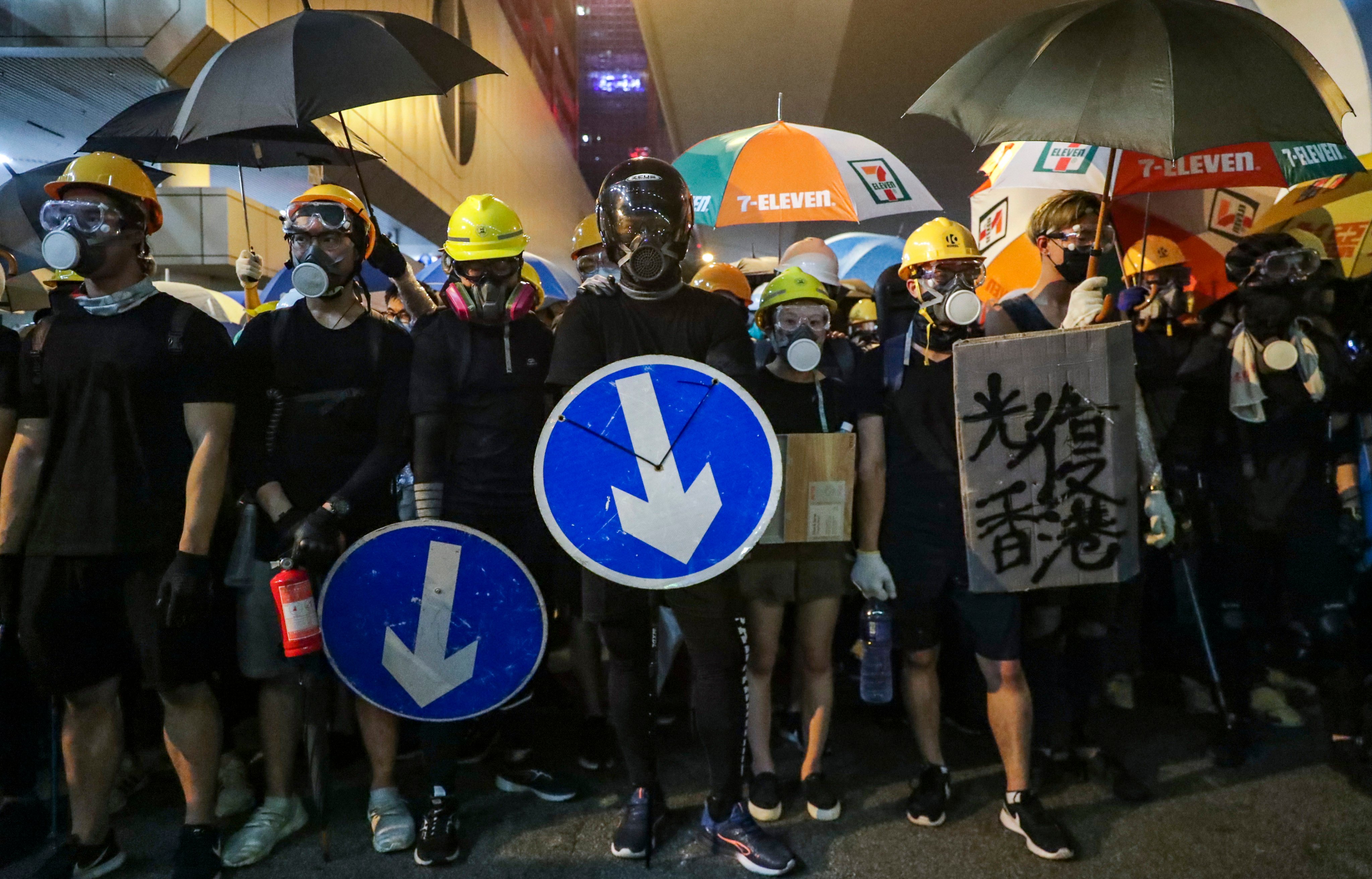 Protesters in Central during the 2019 social unrest. Photo: Edmond So