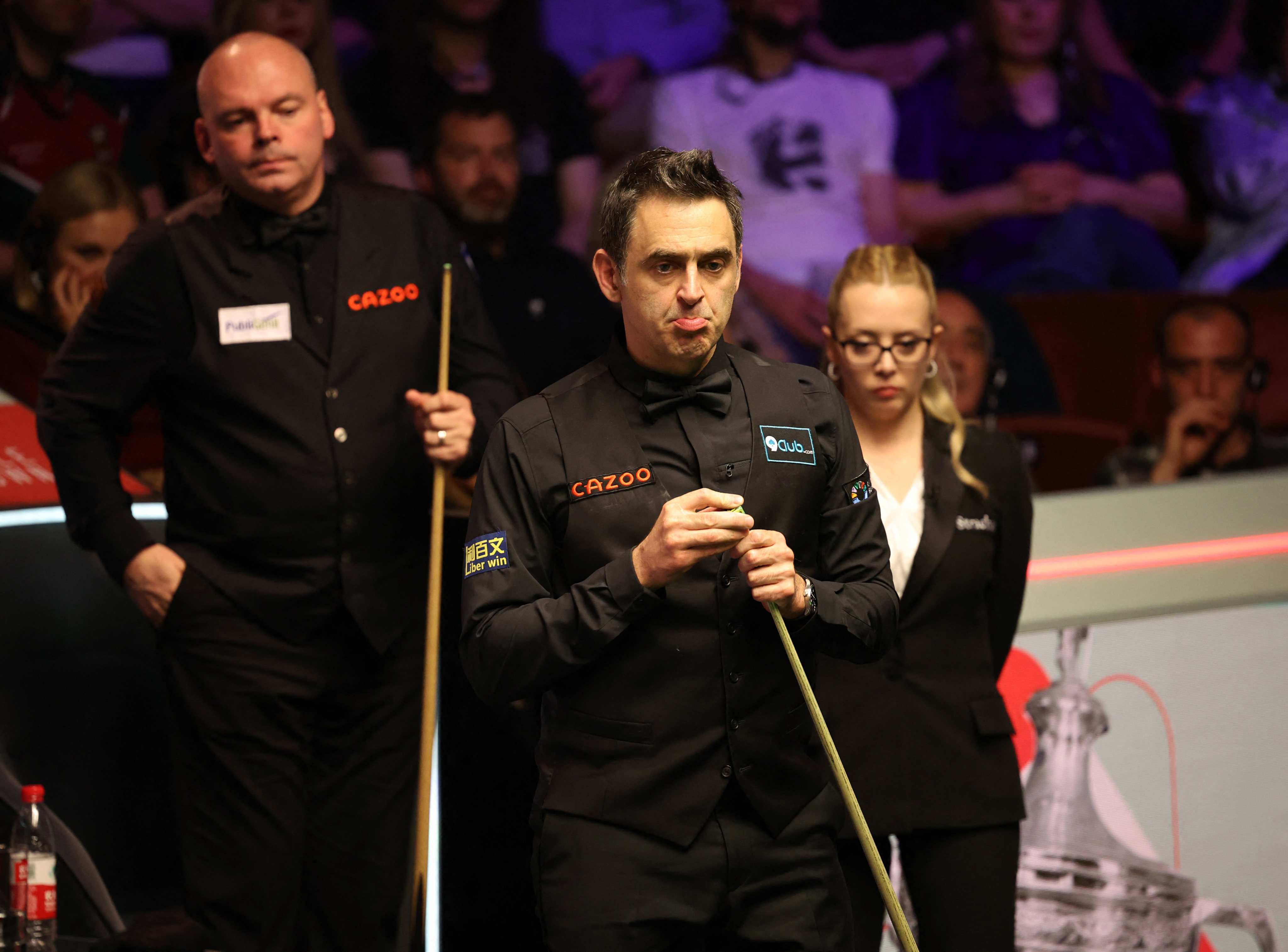 Ronnie O’Sullivan was critical of the officials after his quarter-final defeat to Stuart Bingham at the world snooker championships. Photo: Reuters