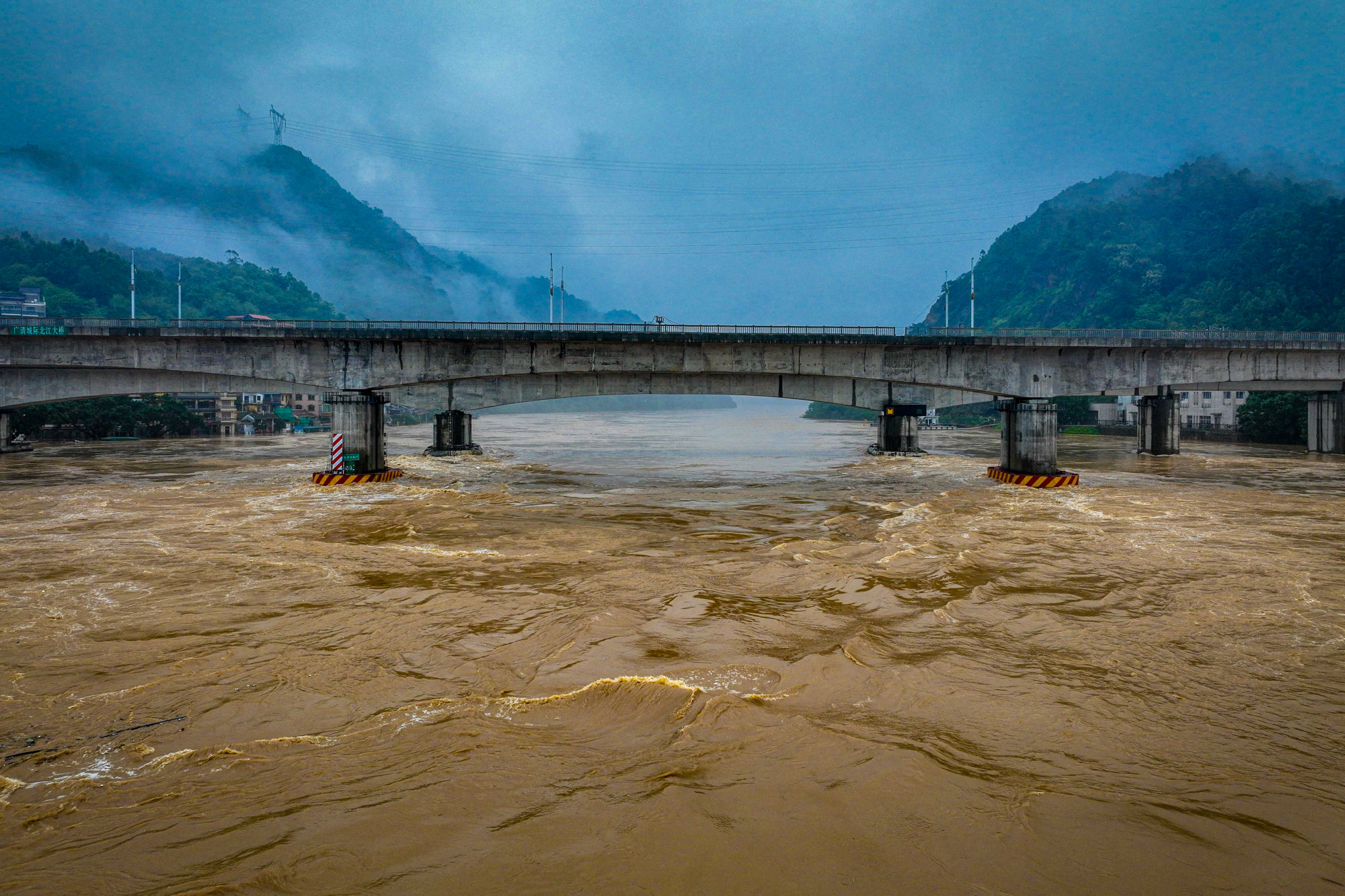 Heavy flooding is seen in Qingyuan, in southern China’s Guangdong province in this photograph taken on April 22. Photo: AFP