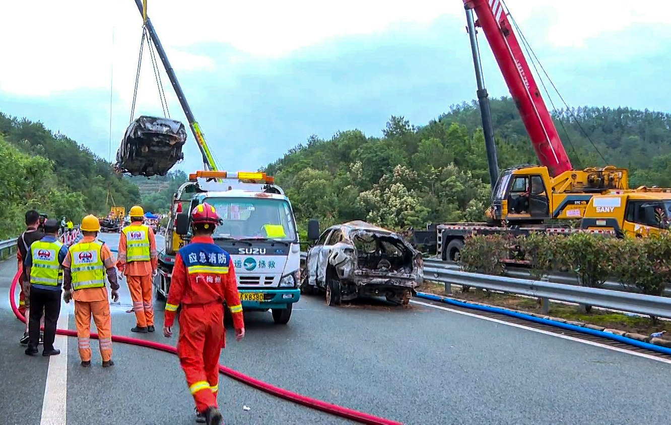 The death toll after a section of highway collapsed in southern China early on Wednesday has risen to 48. It is the country’s deadliest road incident in over a decade. Photo: Xinhua