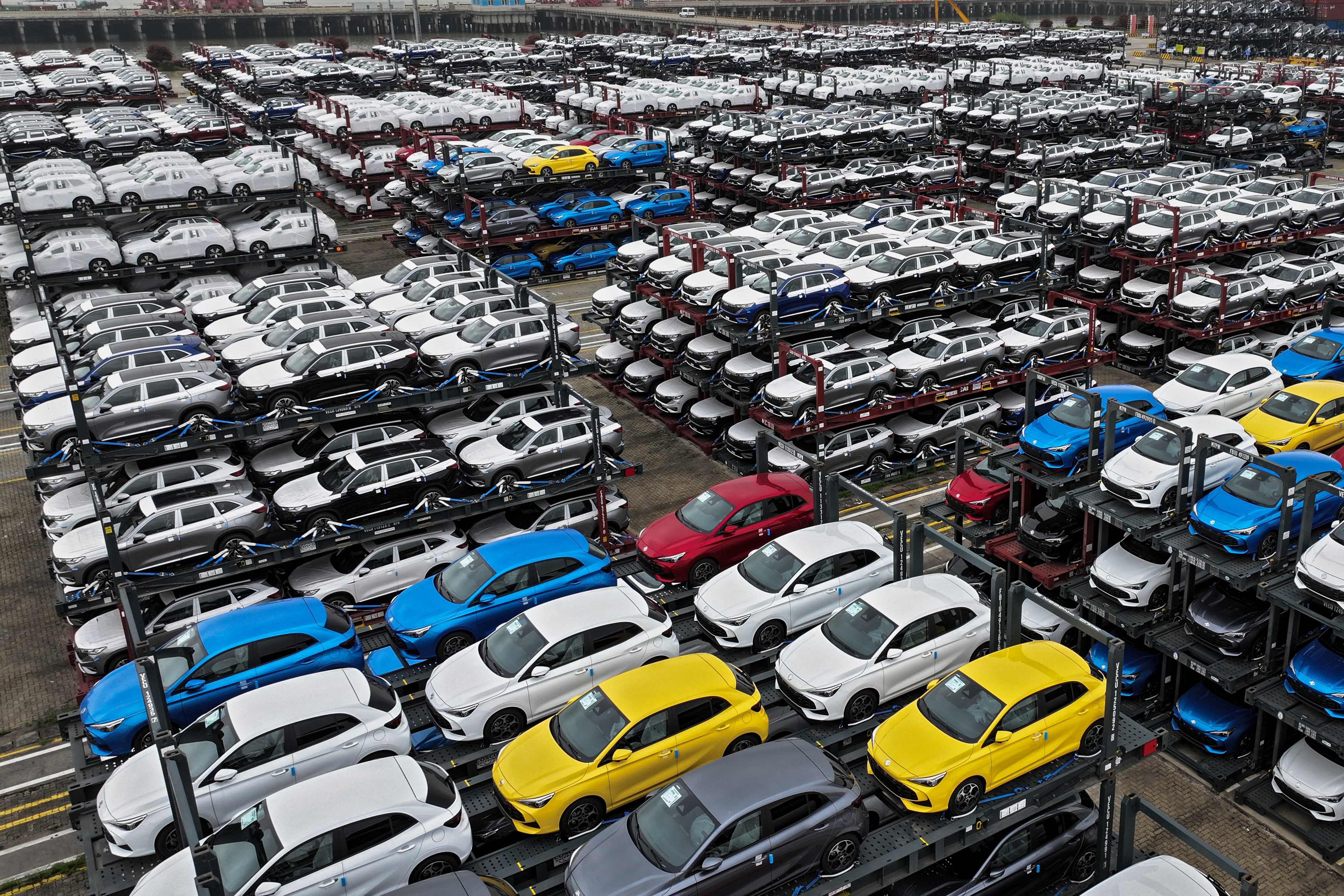 China is expected to ship 6 million vehicles abroad in 2024, 22 per cent higher than last year’s 4.91 million units. Photo: AFP