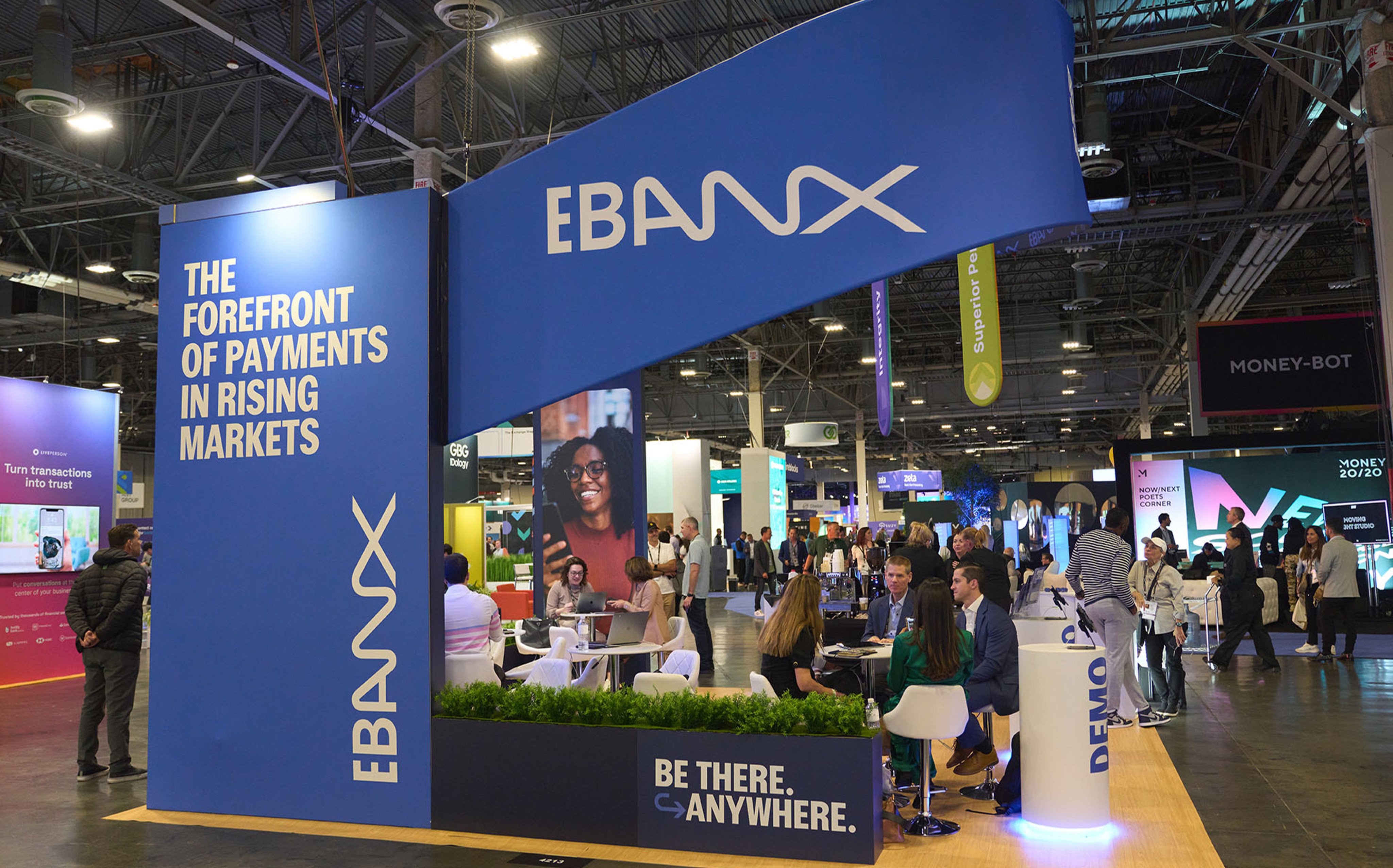 Visitors check the booth of EBANX during Money 20/20 in Las Vegas, the United States, October 2023. Photo: Ebanx