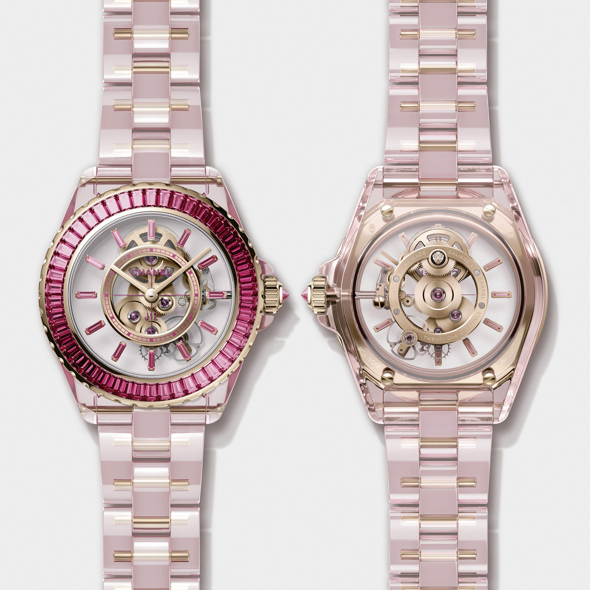 At Watches and Wonders 2024, Arnaud Chastaingt, Chanel’s Watchmaking Creation Studio director, dropped the Couture O’Clock collection, while the J12 X-Ray Pink Edition timepiece features 93 pink sapphires totalling 8.28 carats. Photos: Handout