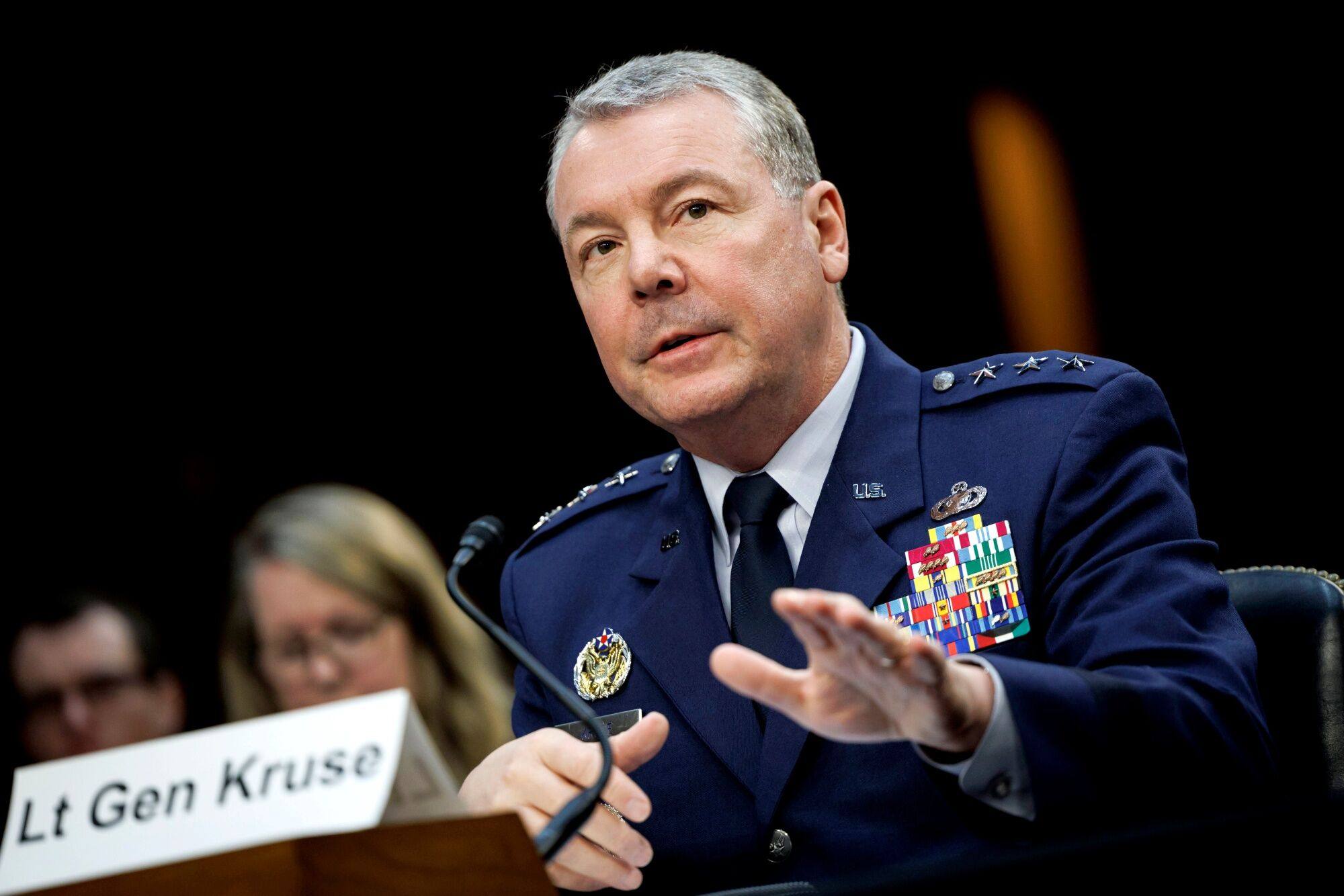 US Lieutenant General Jeffrey A. Kruse, director of the Defense Intelligence Agency, speaks during the Senate Armed Services Committee hearing in Washington on Thursday. Photo: Bloomberg