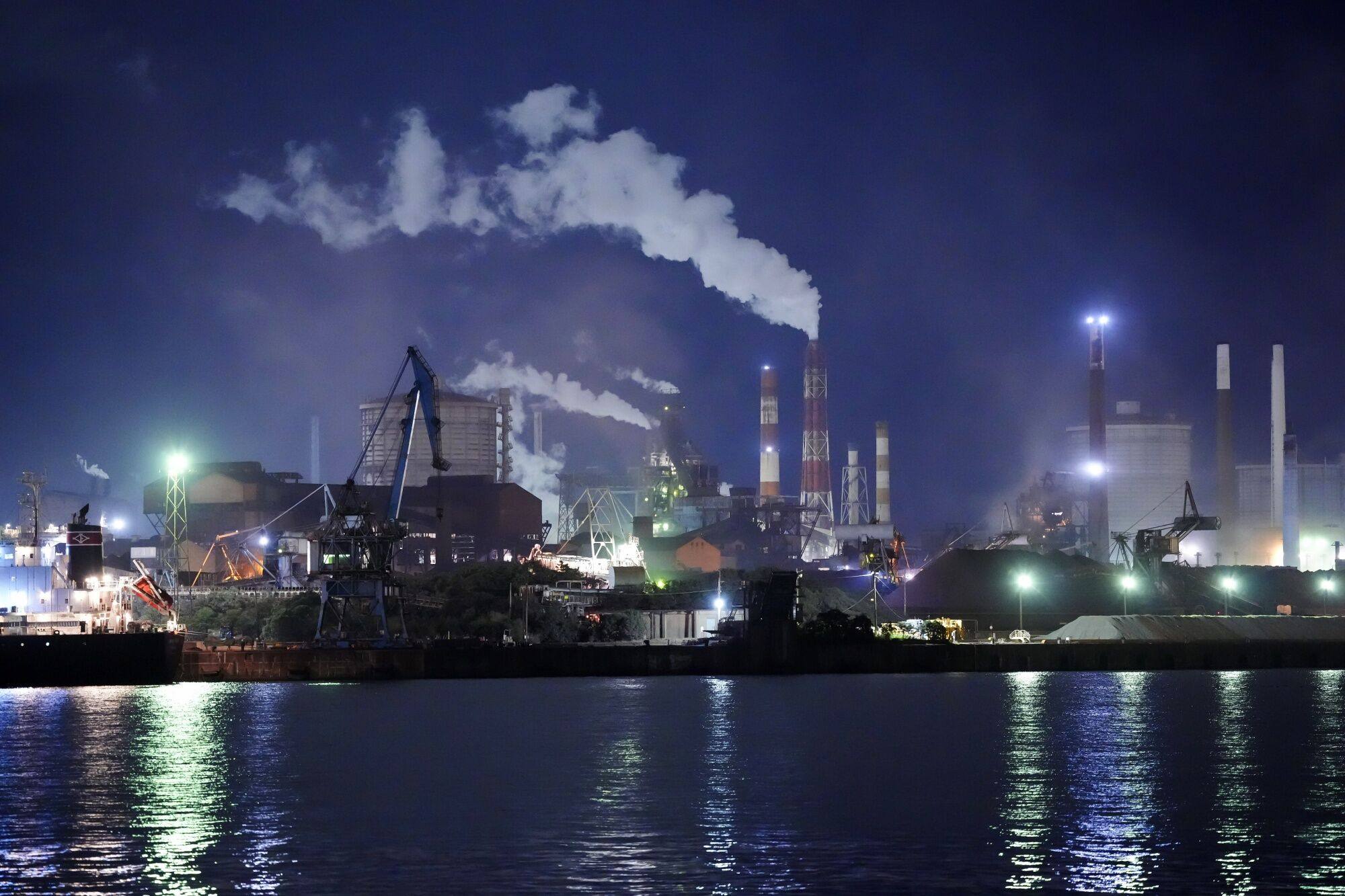 Nippon Steel’s Kashima plant, seen from a park in Kamisu, Ibaraki Prefecture, Japan, on December 19, 2023. Photo: Bloomberg