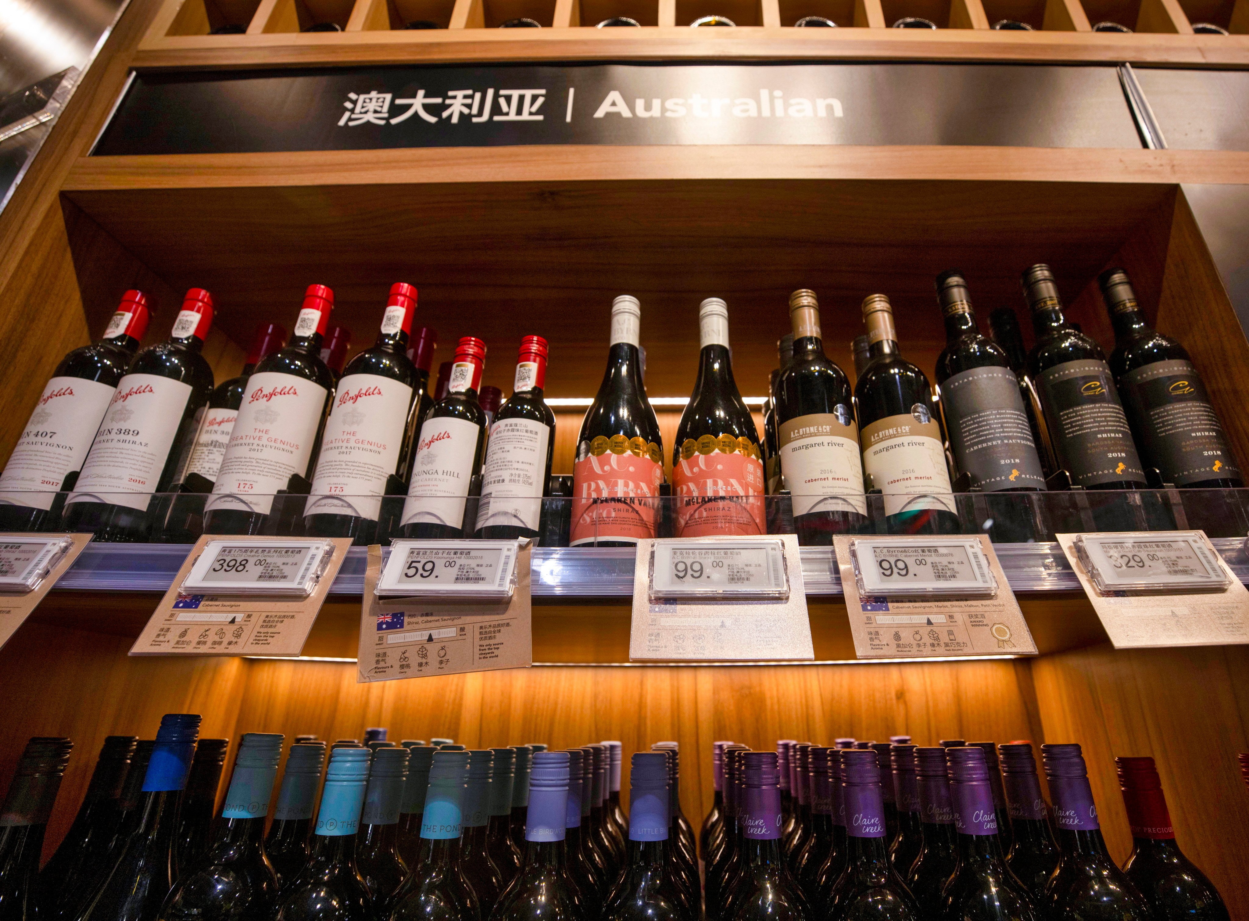 China last month lifted its punitive tariffs on Australia’s wine exports, signaling an end to an extended campaign of trade pressure on Canberra and raising hopes for a revival of the industry. Photo: EPA-EFE
