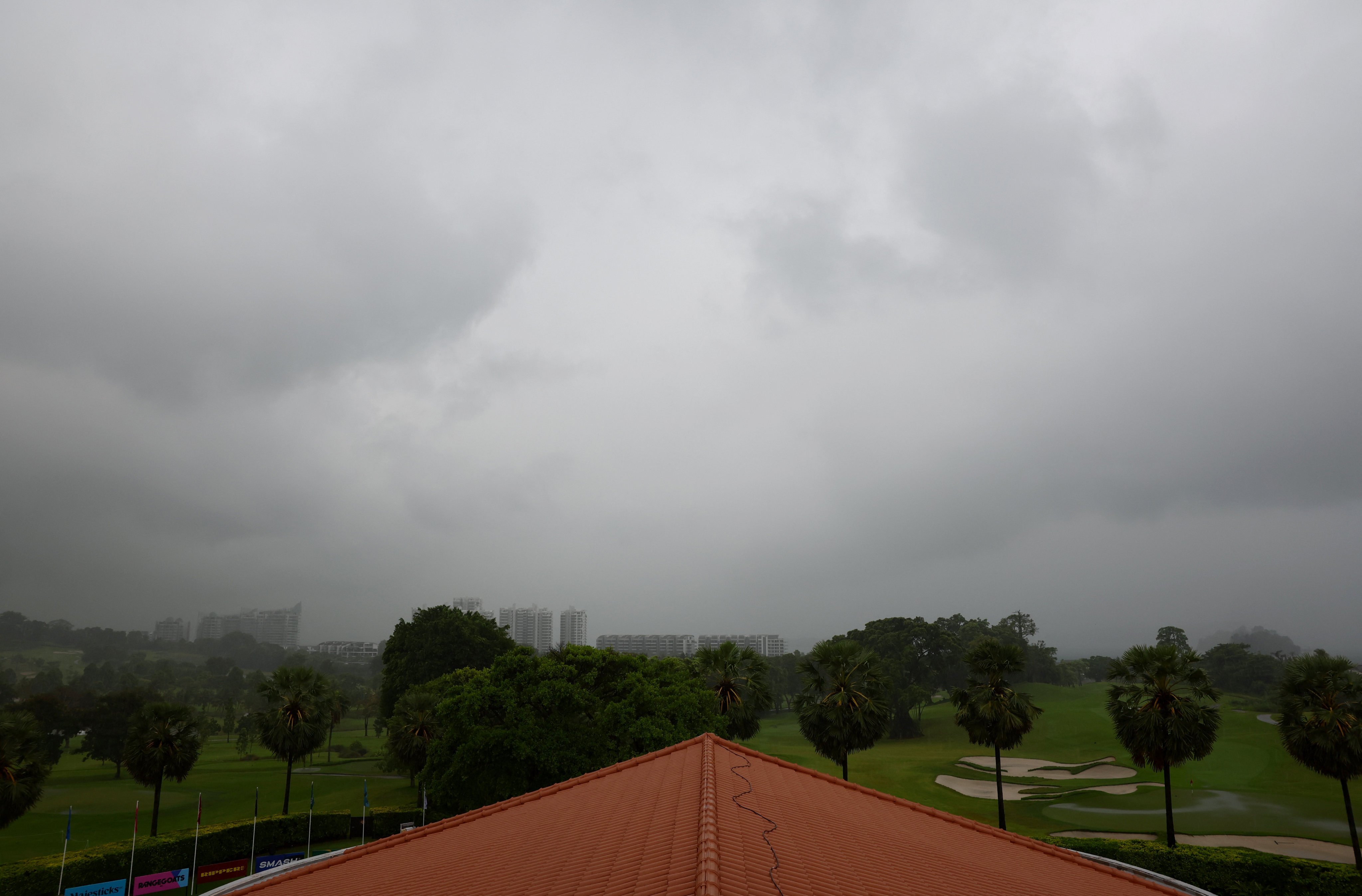 Adverse weather conditions have delayed the start of the second round of the LIV Golf tournament in Sentosa, Singapore. Photo: Reuters 