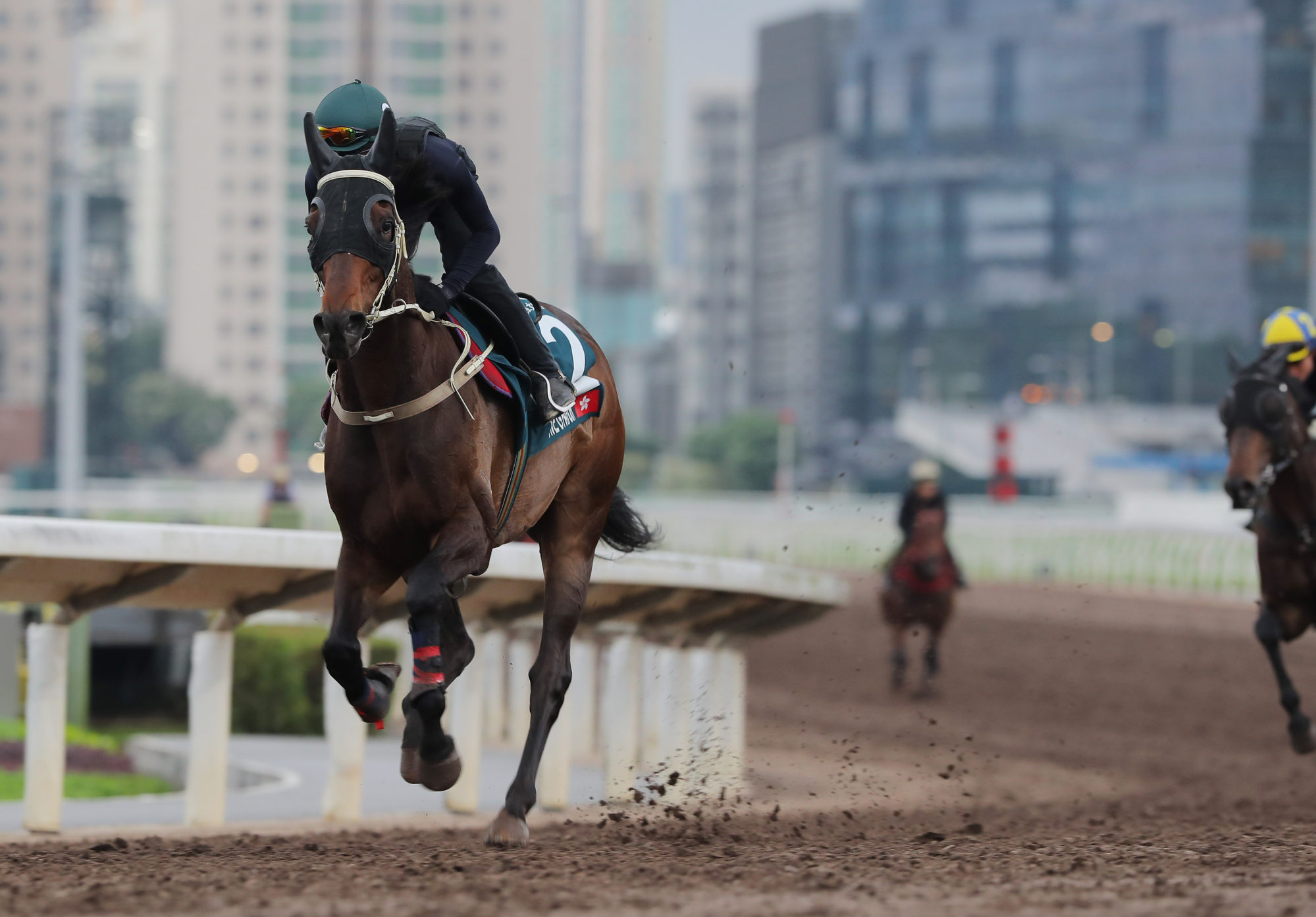 Five G Patch gallops on the all-weather track at Sha Tin on April 25.