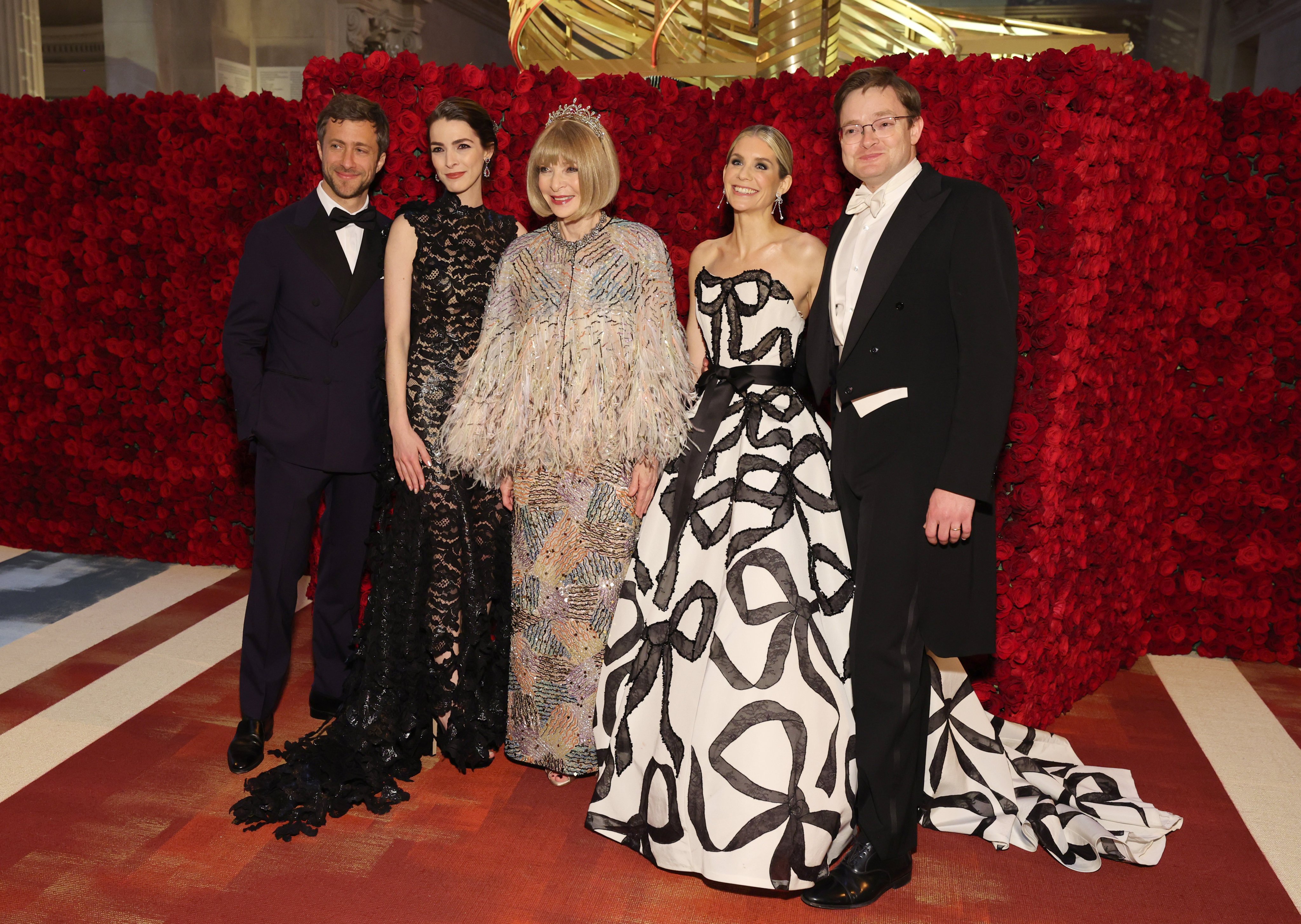 Francesco Carrozzini, Bee Carrozzini, Anna Wintour, Elizabeth Shaffer and Charlie Shaffer attend The 2022 Met Gala celebrating “In America: An Anthology of Fashion” at The Metropolitan Museum of Art in May 2022, in New York City. Photo:Getty Images for The Met Museum/Vogue 