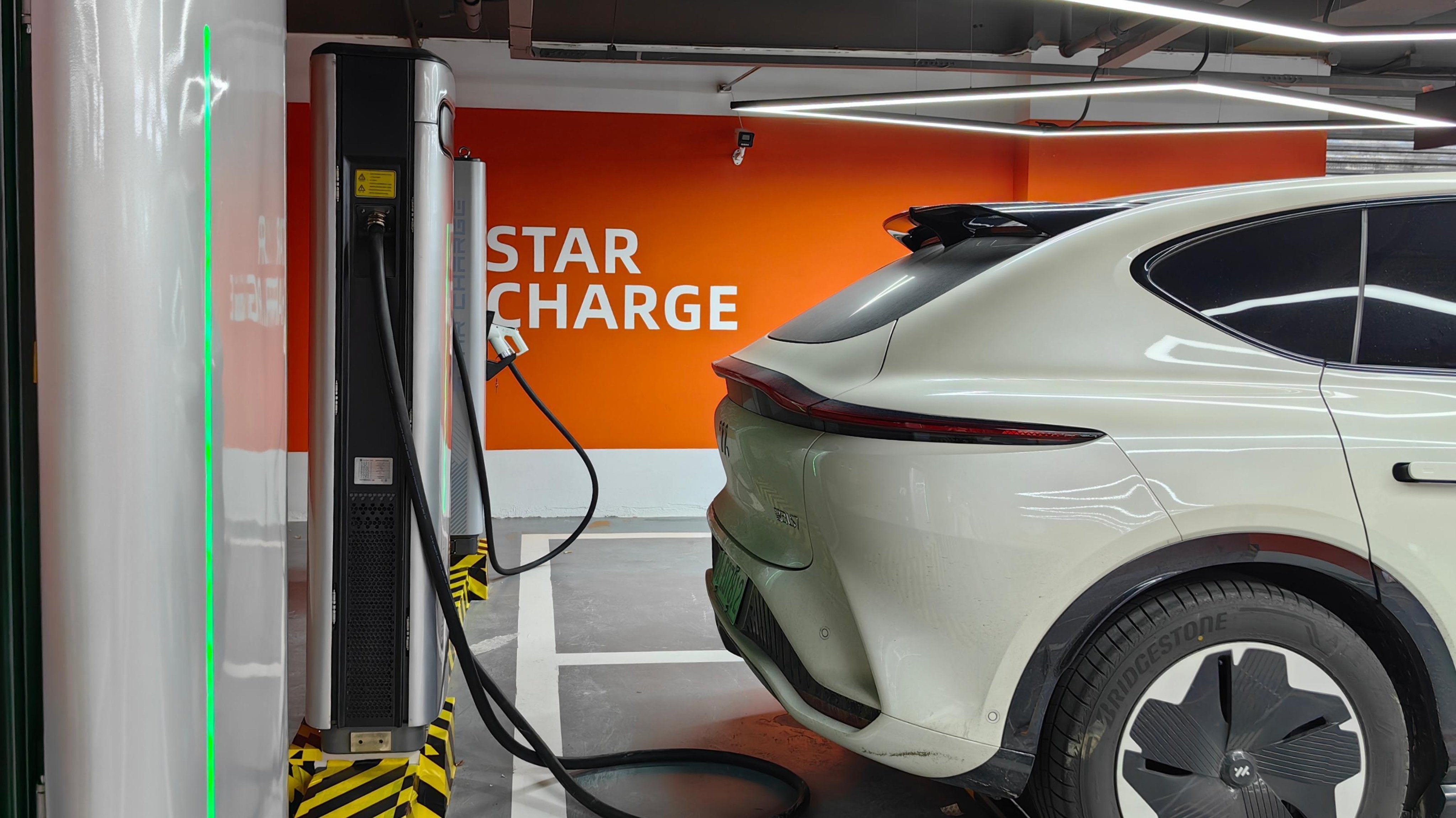 StarCharge charger in use. Photo: StarCharge