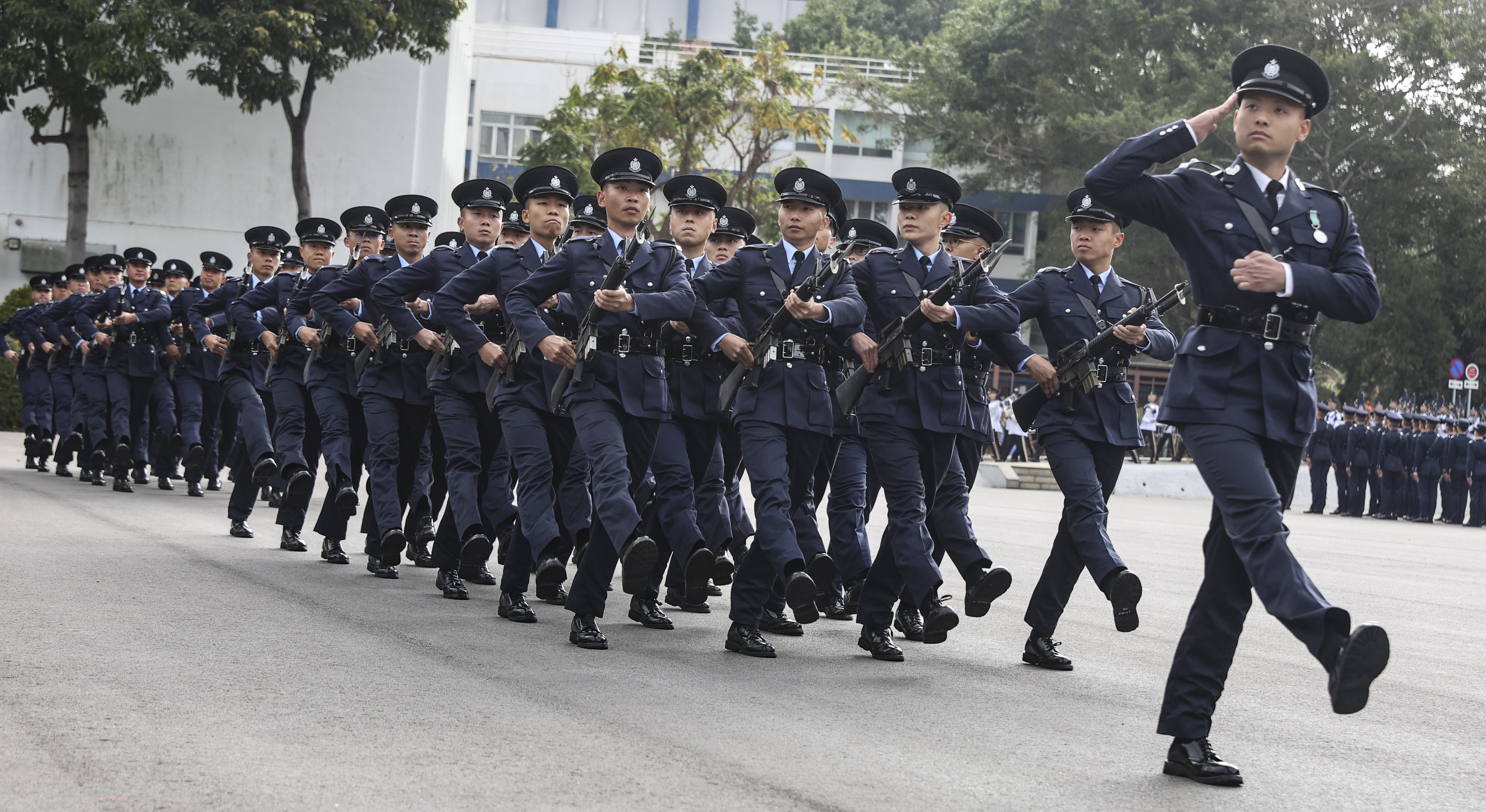 A police passing-out parade at Police College in Wong Chuk Hang. File photo: Edmond So