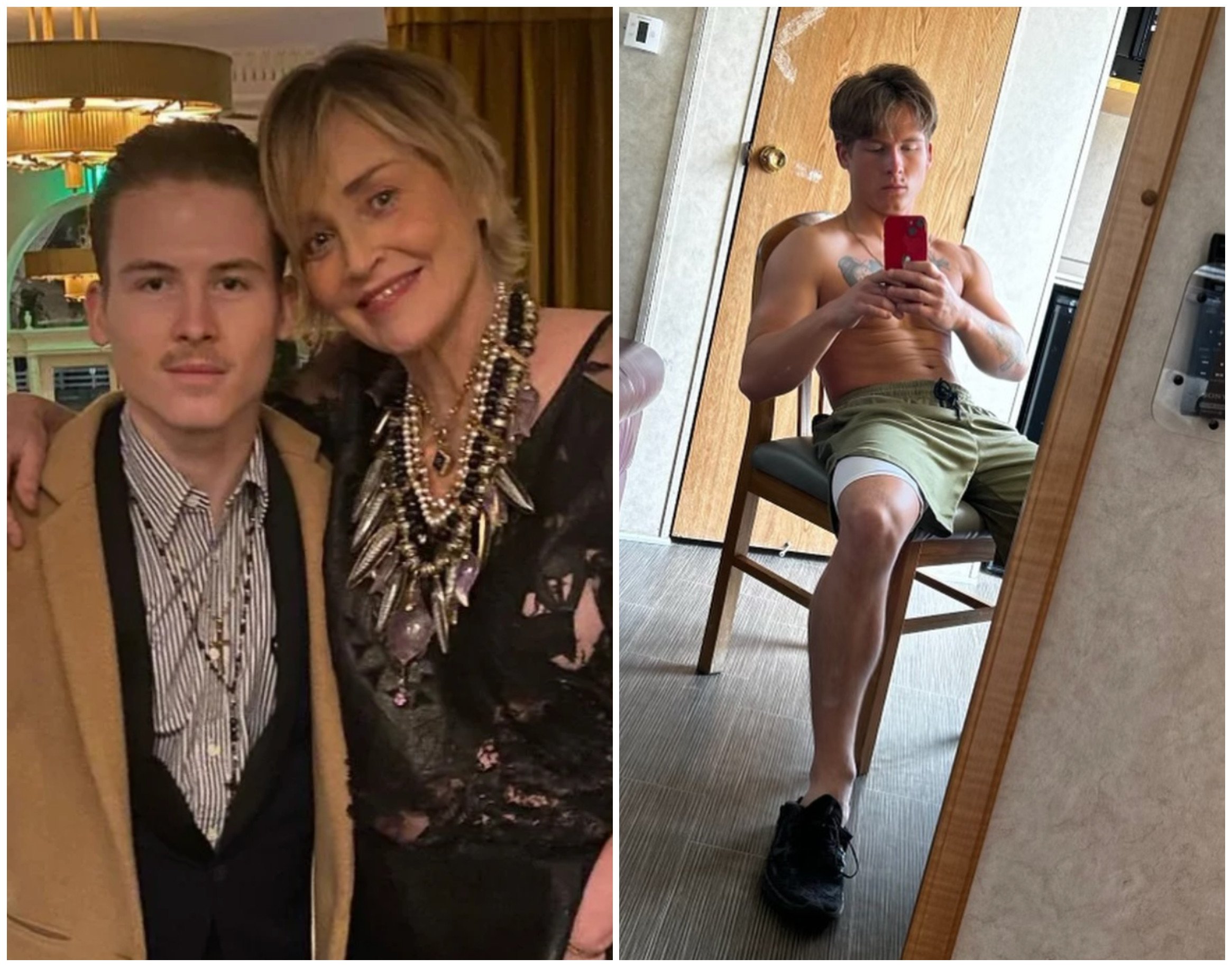Roan Joseph Bronstein Stone is the adopted son of Hollywood actress Sharon Stone. Photos: Instagram