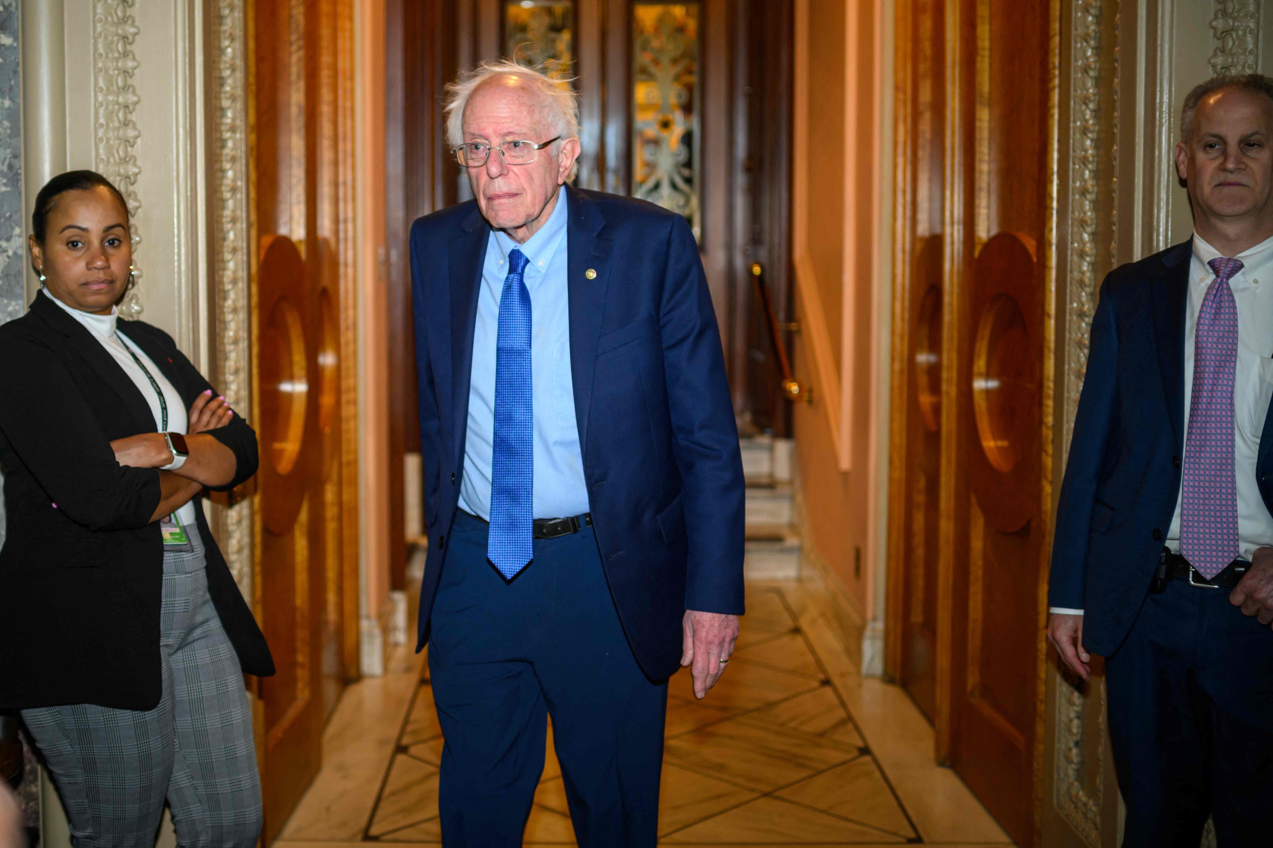 US Senator Bernie Sanders at the US Capitol in Washington on April 23. Photo: AFP
