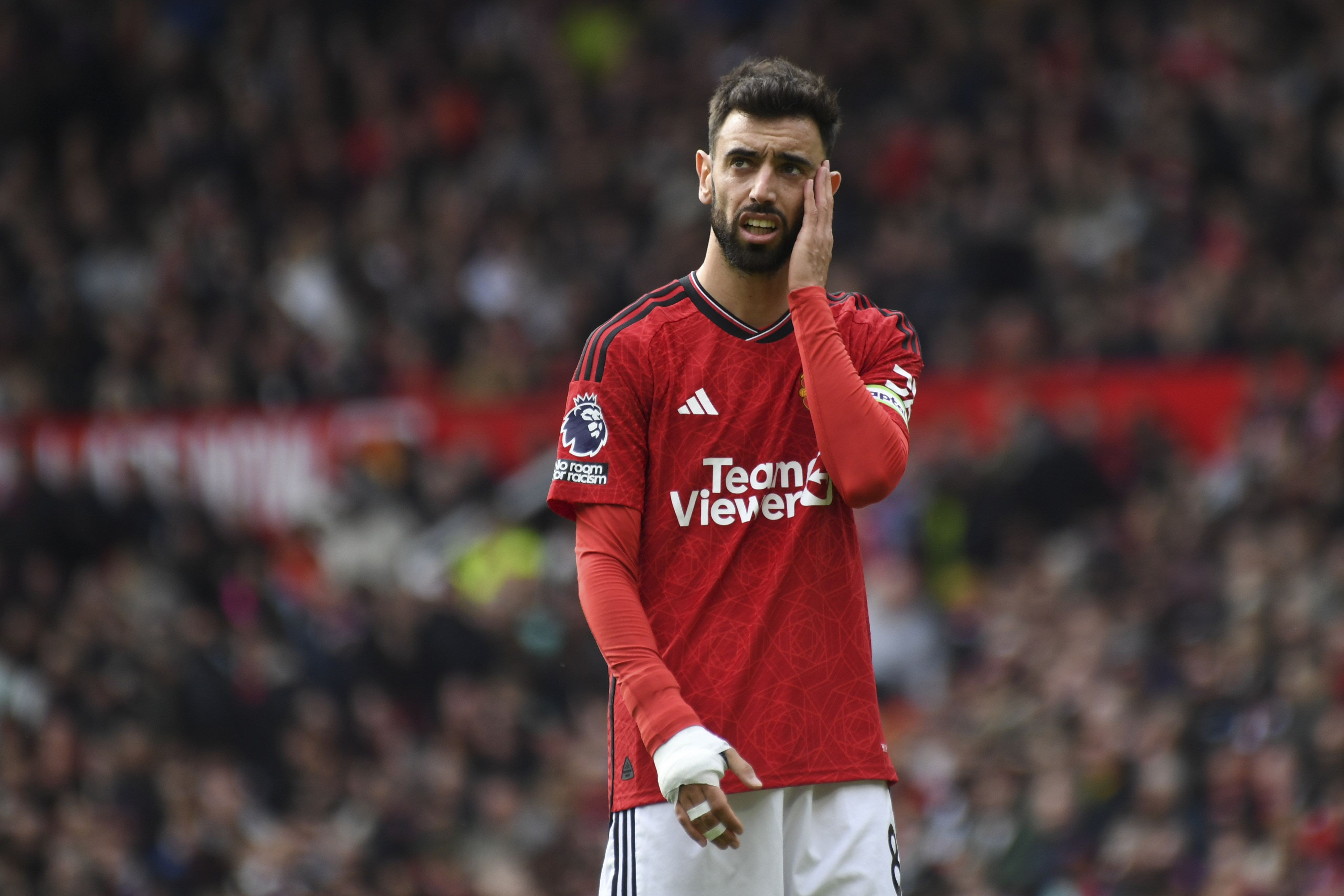 Speculation over Bruno Fernandes’ future was fuelled by a recent interview. Photo: AP