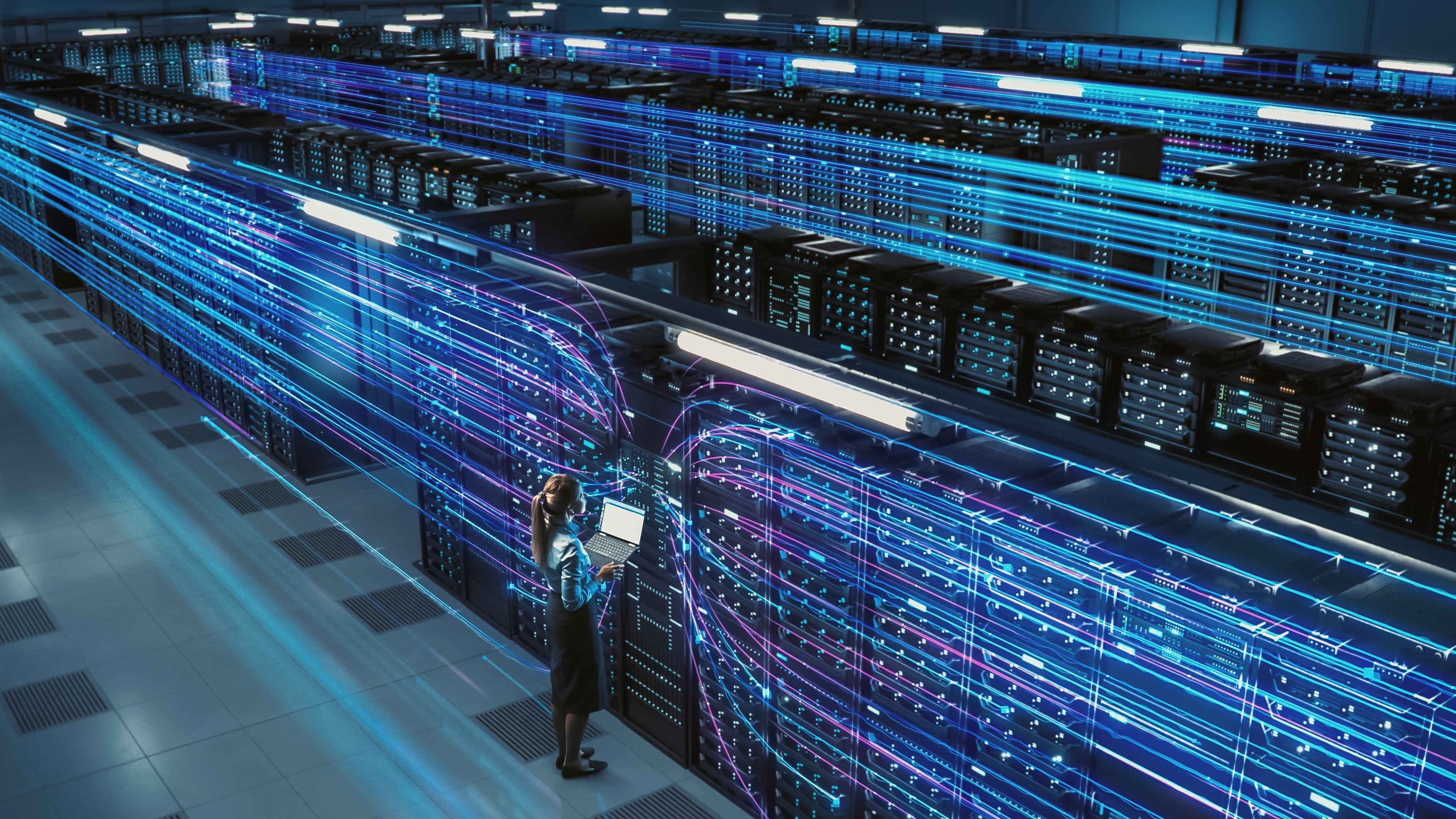 More enterprises are now using data centres to host or manage computing infrastructure for their artificial intelligence projects. Photo: Shutterstock