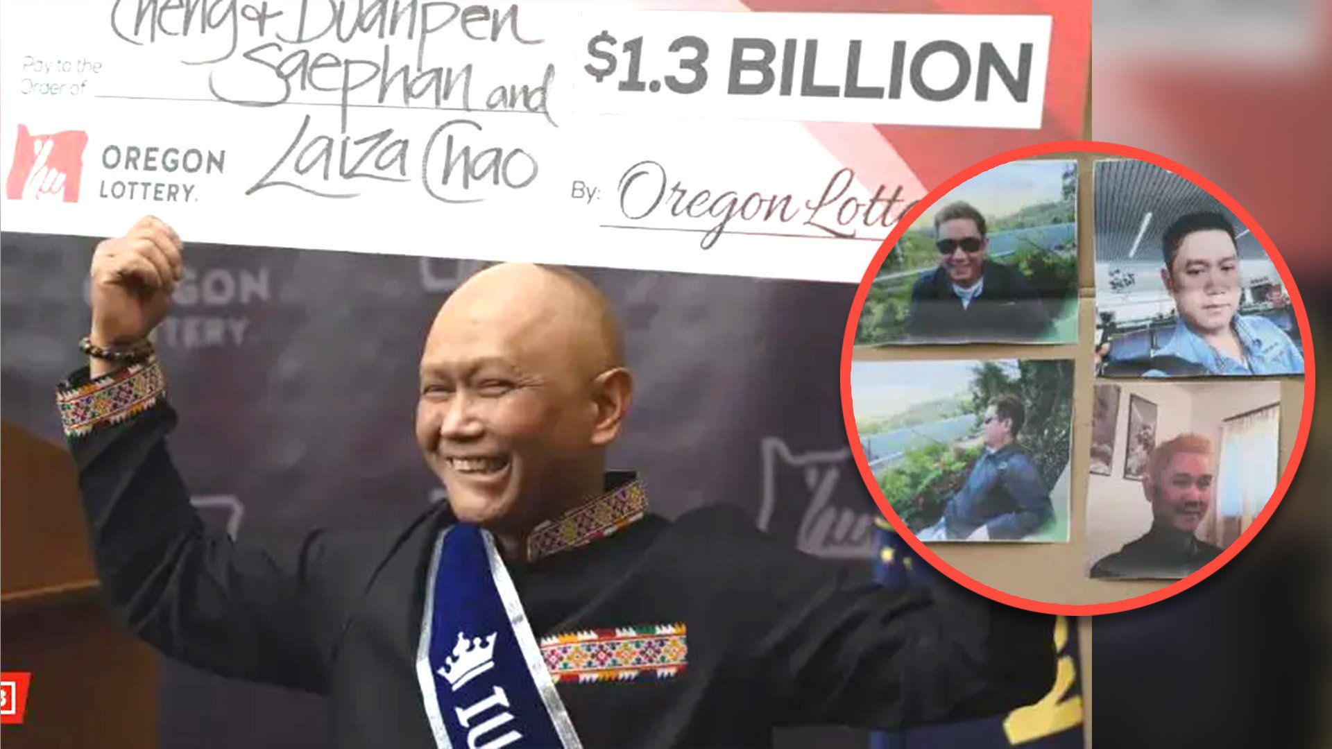 A Laotian immigrant to the United States has scooped a US$400 million win on the lottery after sharing the total US$1.3 billion prize with his wife and a friend. Photo: SCMP composite/163.com