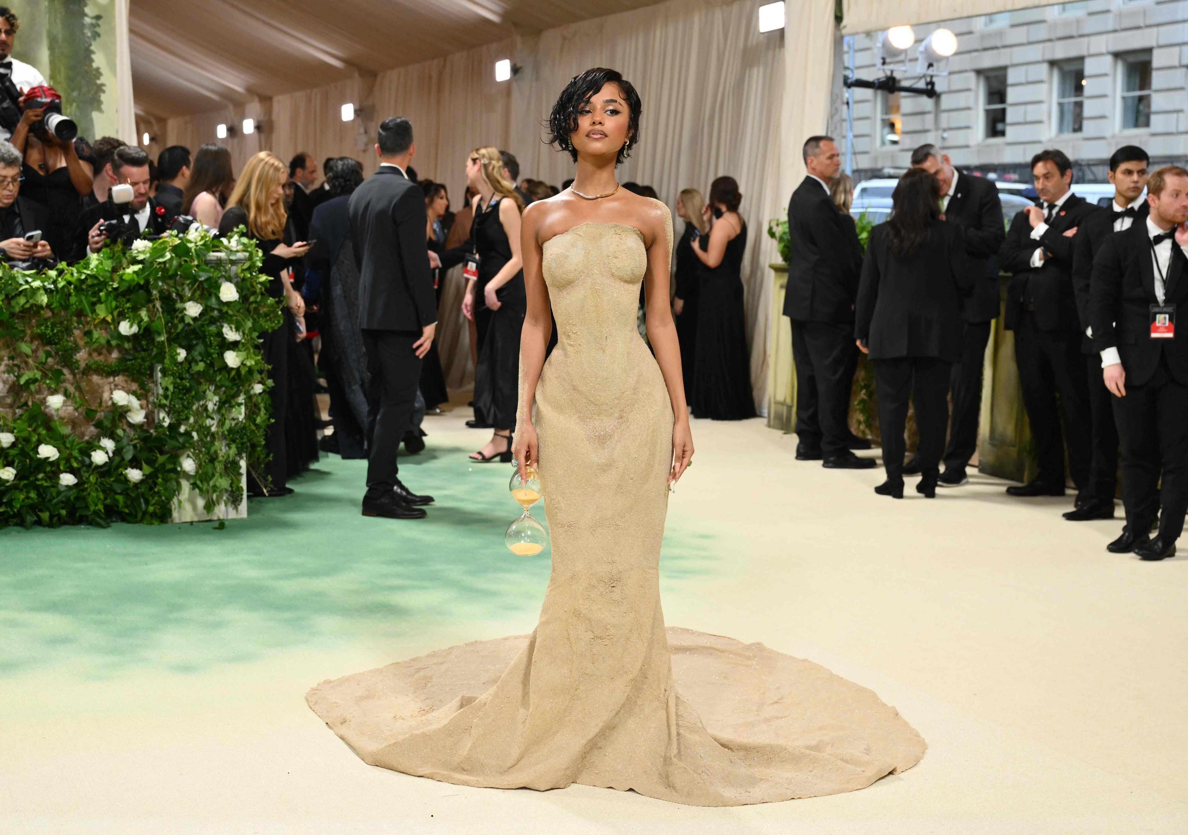 South African singer and songwriter Tyla arrives for the 2024 Met Gala at the Metropolitan Museum of Art on May 6, in New York. Photo: AFP