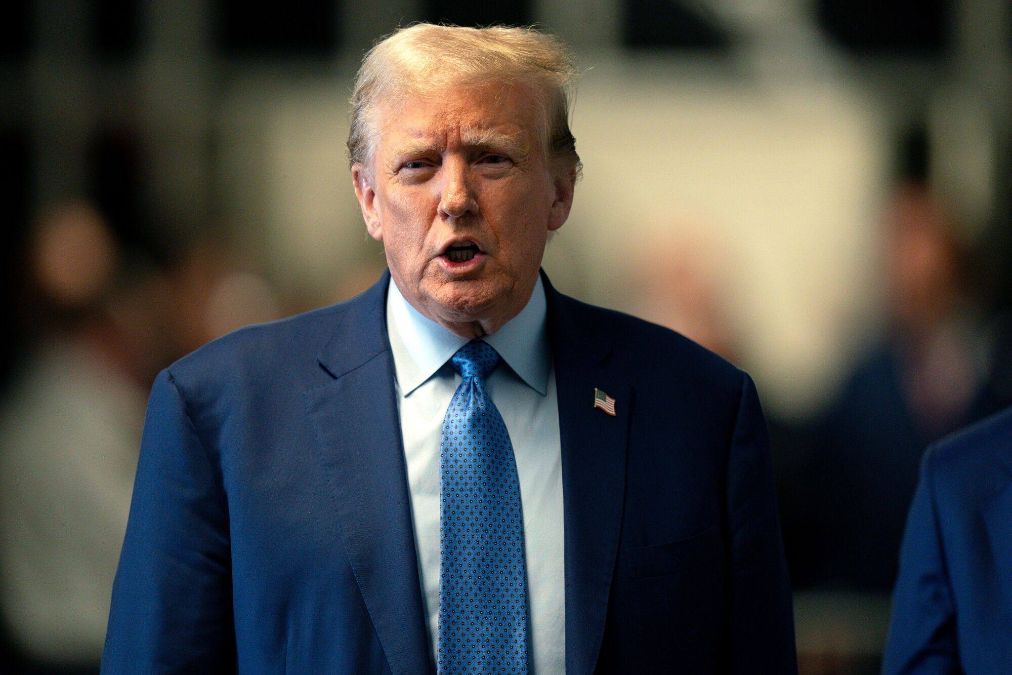 Donald Trump said “what Biden is doing with respect to Israel is disgraceful”, in reference to the president’s threat to stop sending weapons to Israel as it wages war against the Palestinian militant group in Gaza. Photo: Bloomberg