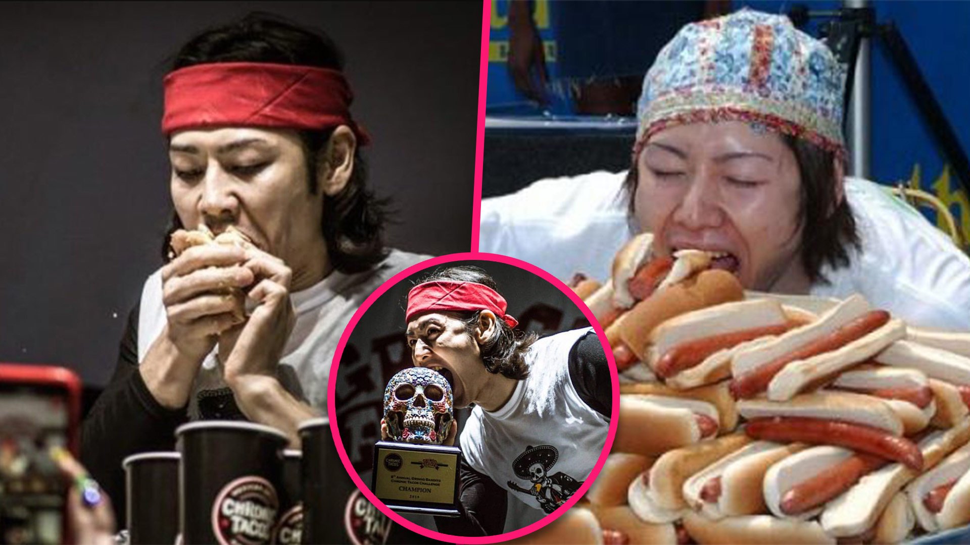 A world champion competitive eater from Japan has announced his retirement because he no longer feels hungry. Photo: SCMP composite/Instagram