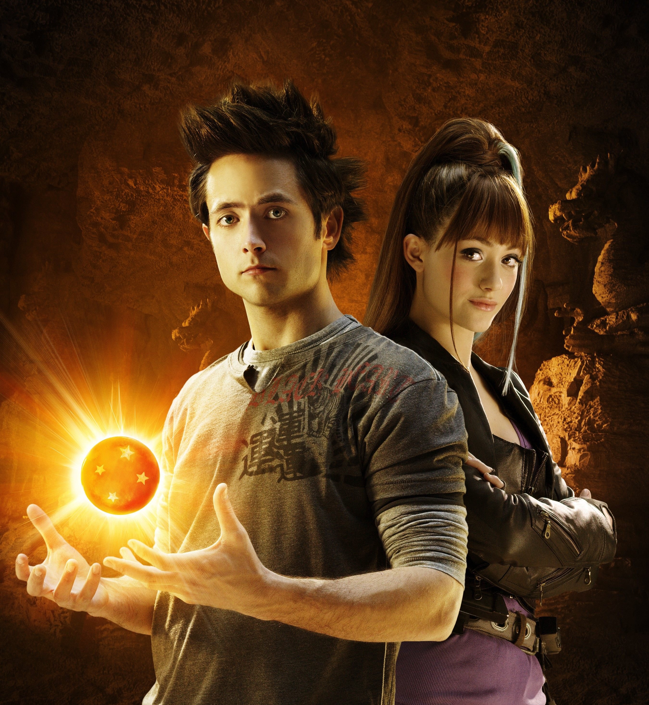 Justin Chatwin and Emmy Rossum in Dragonball Evolution, the laughably bad 2009 movie adaptation of Akira Toriyama’s iconic Dragon Ball manga series.