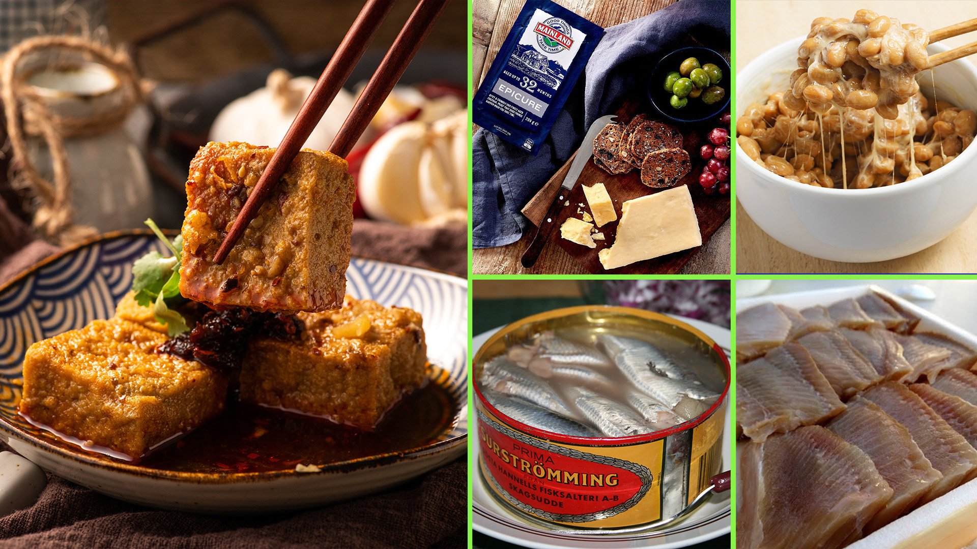 From Hong Kong’s super pungent stinky tofu to Sweden’s odorous fermented herring, the Post presents the World’s 10 smelliest foods. Photo: SCMP composite/Shutterstock/Wikipedia/YouTube/mainland.com.au