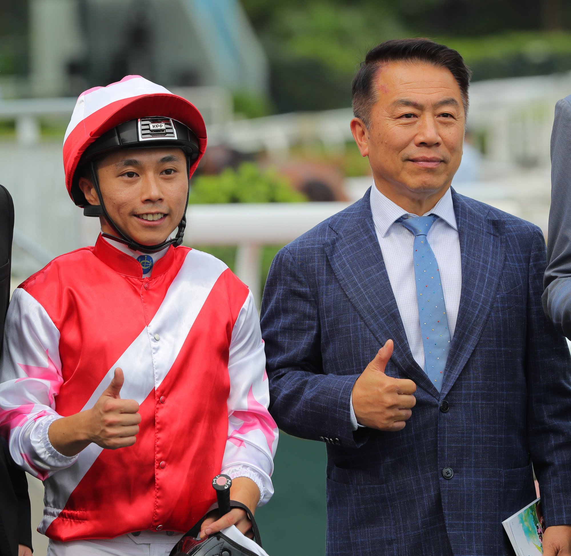 Matthew Poon and Ricky Yiu after Hayday’s Sha Tin win.