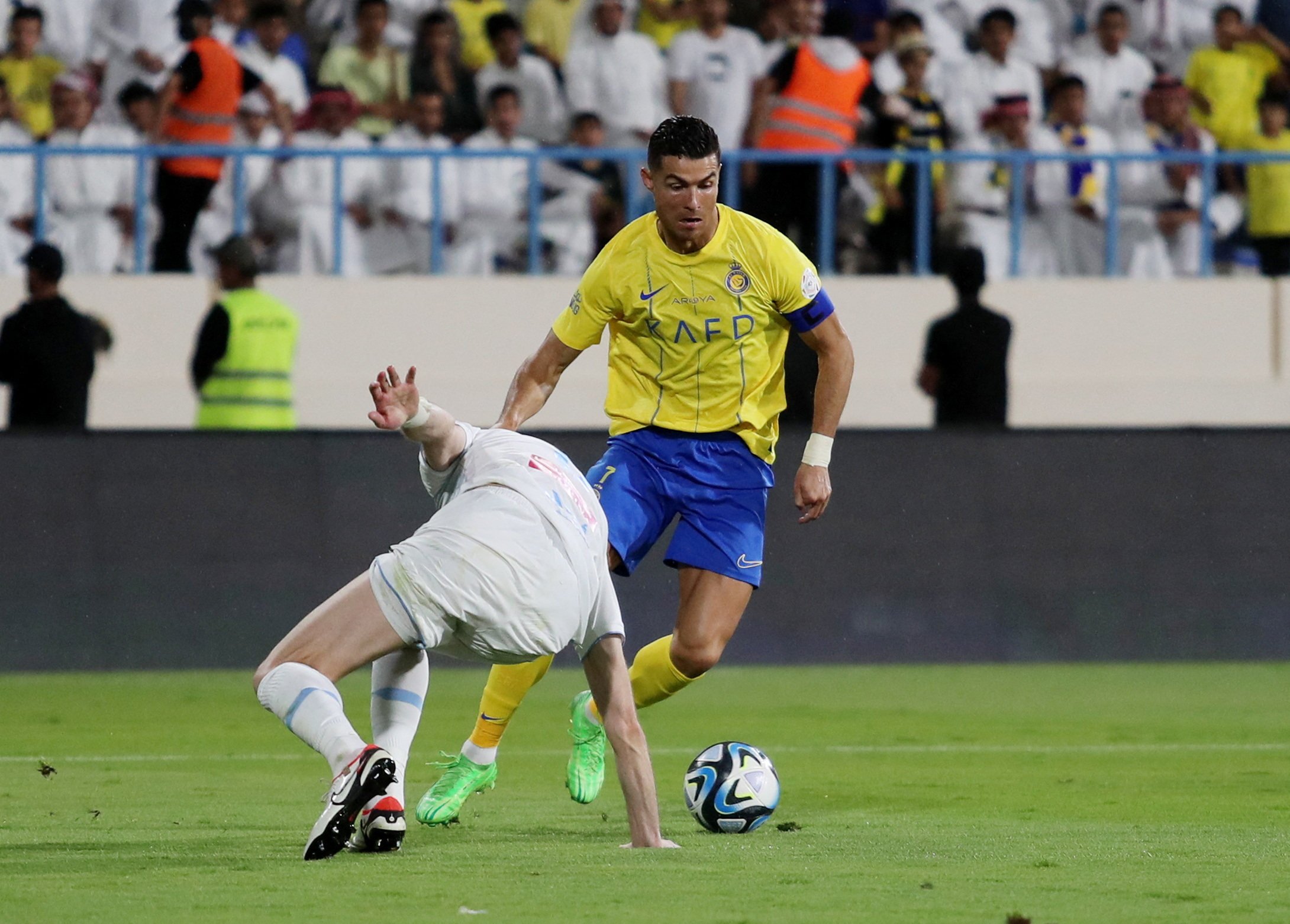 The presence of big names such as Al Nassr’s Cristiano Ronaldo (above), Karim Benzema and Neymar has not translated into international success for the Saudi Pro League. Photo: Reuters