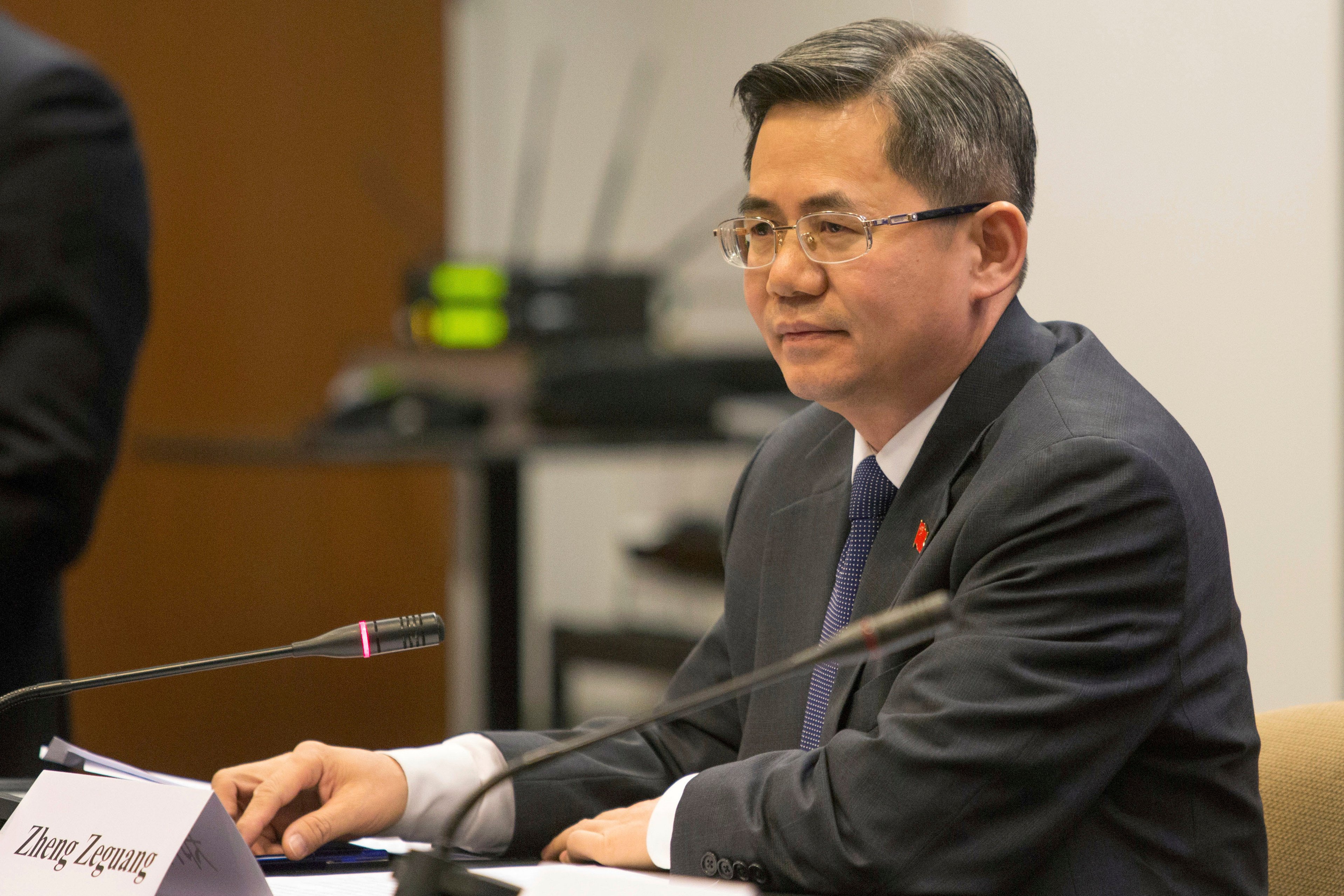 Zheng Zeguang, the mainland Chinese ambassador to the UK, has been asked to a meeting with the British foreign office after the arrest of three men linked to Hong Kong’s London trade office on spying charges. Photo: AP
