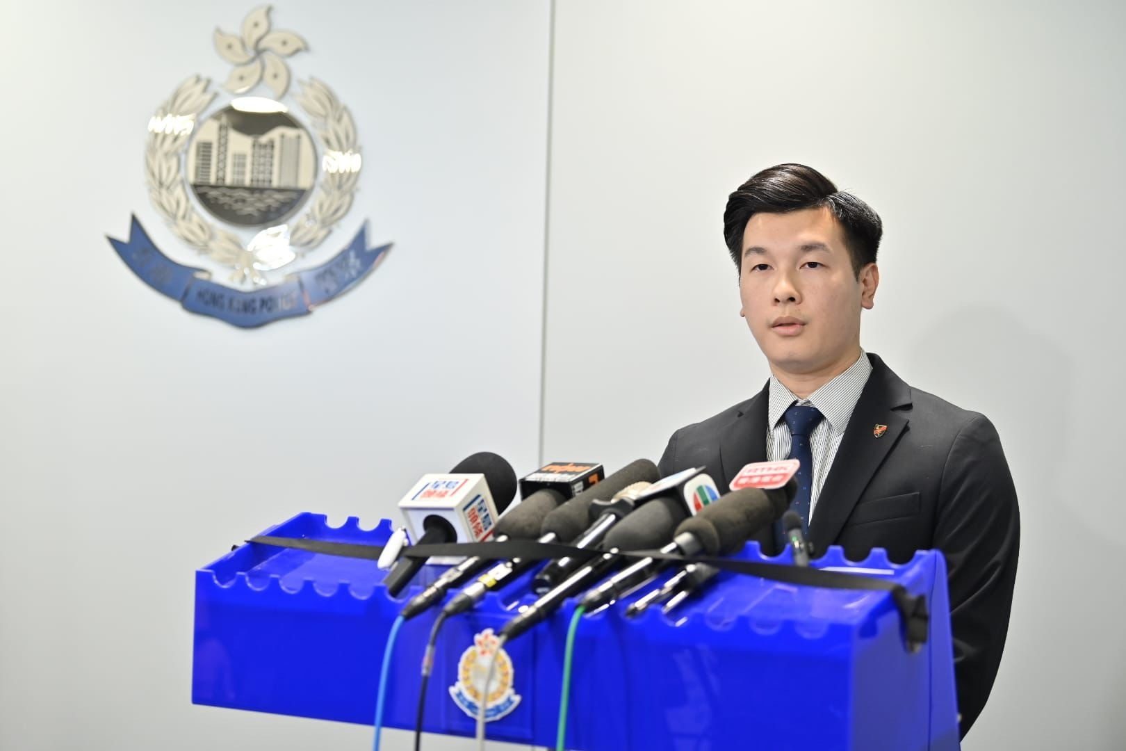 Inspector Chung Cheuk-yin of the commercial crime bureau says eight suspects have been arrested. Photo: Handout