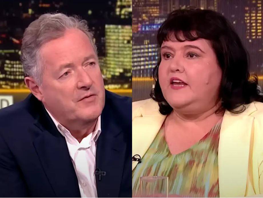 Fiona Harvey being interviewed by Piers Morgan. Photo: Piers Morgan Uncensored/YouTube
