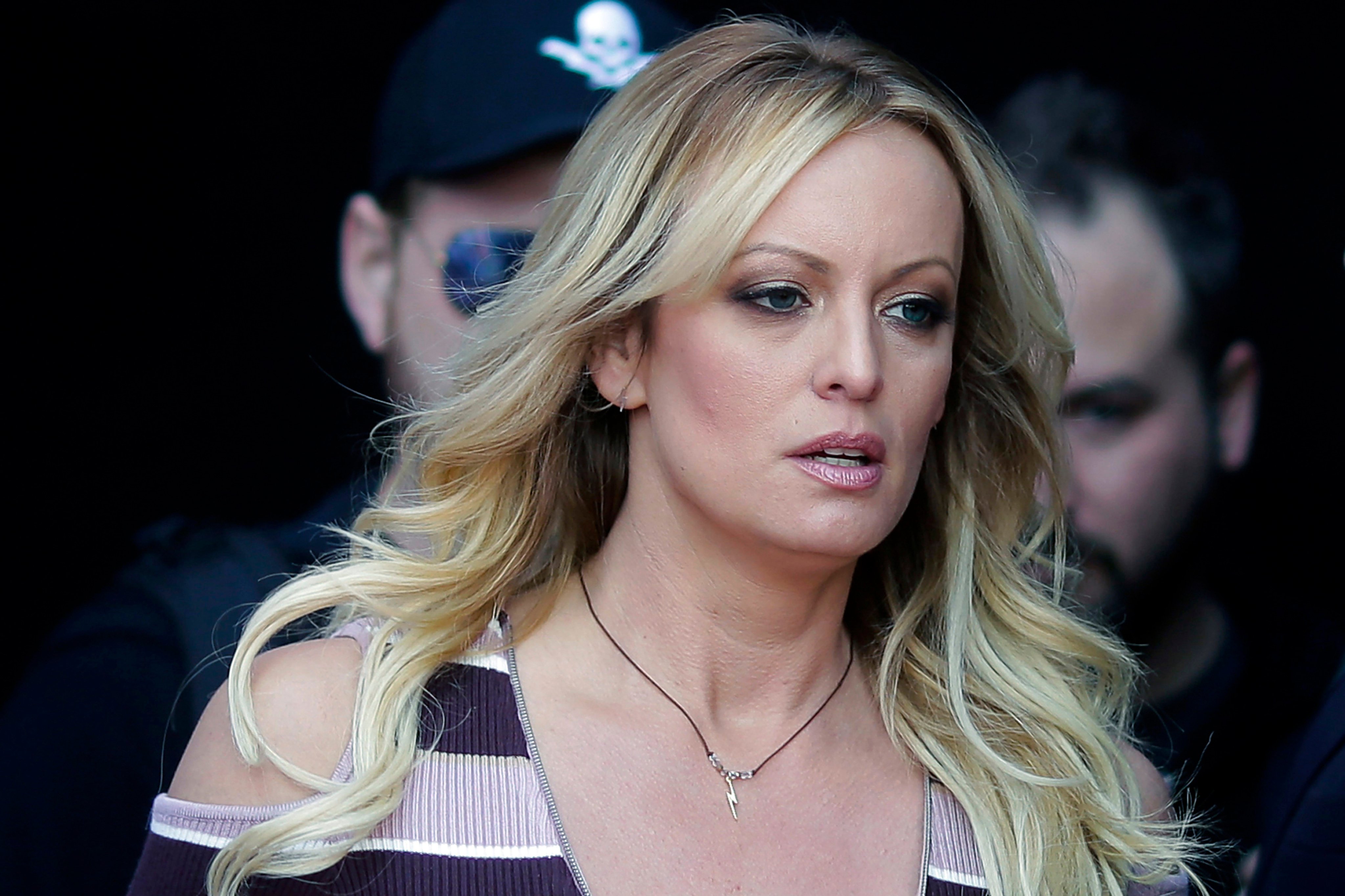 Stormy Daniels arrives at an event in Berlin in October 2018. Photo: AP