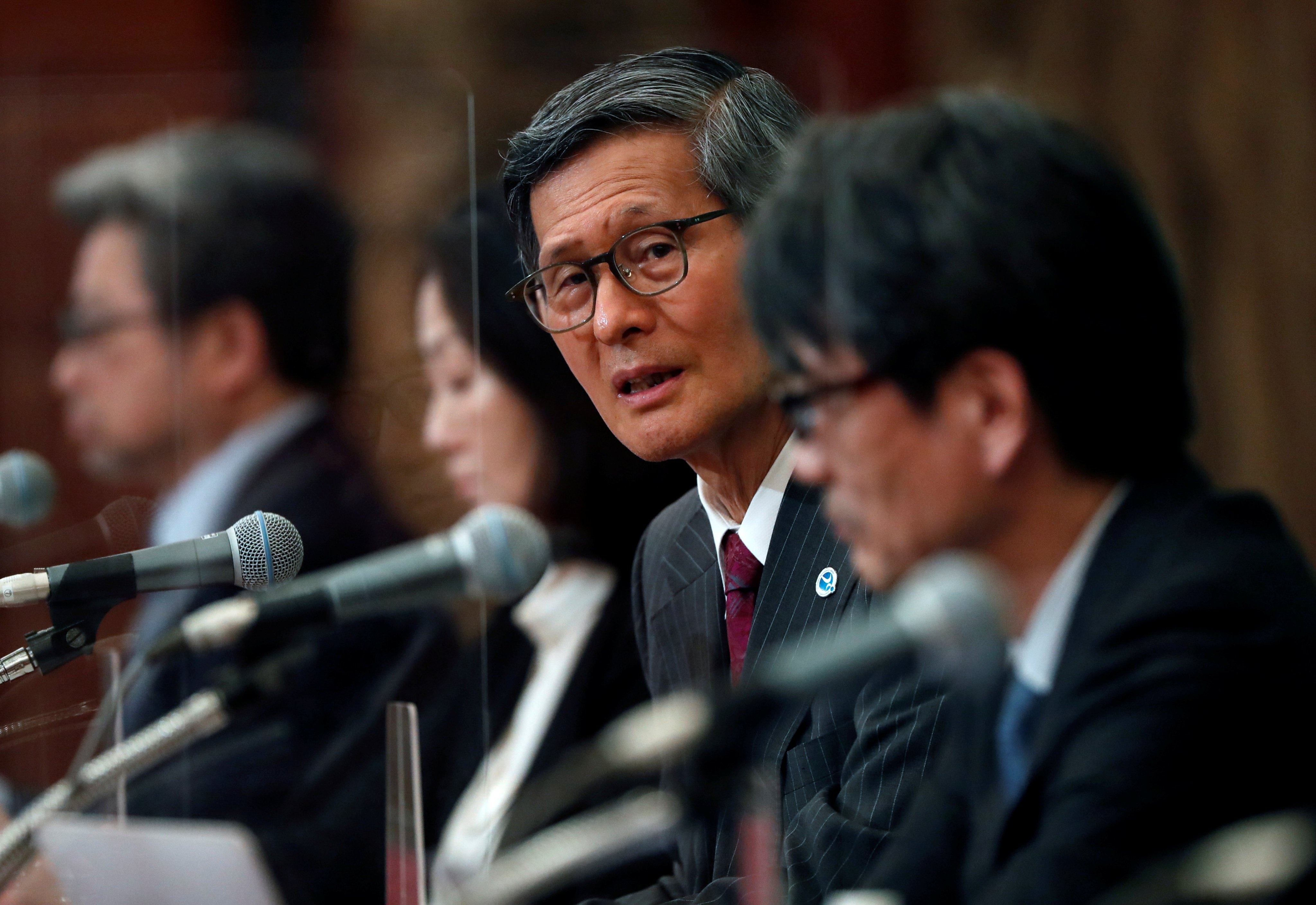 Dr Shigeru Omi, chairman of the Japanese government’s advisory panel on the pandemic, attends an online news conference in Tokyo, Japan, in June 2021. Omi was among the health experts who were targeted. Photo: Reuters