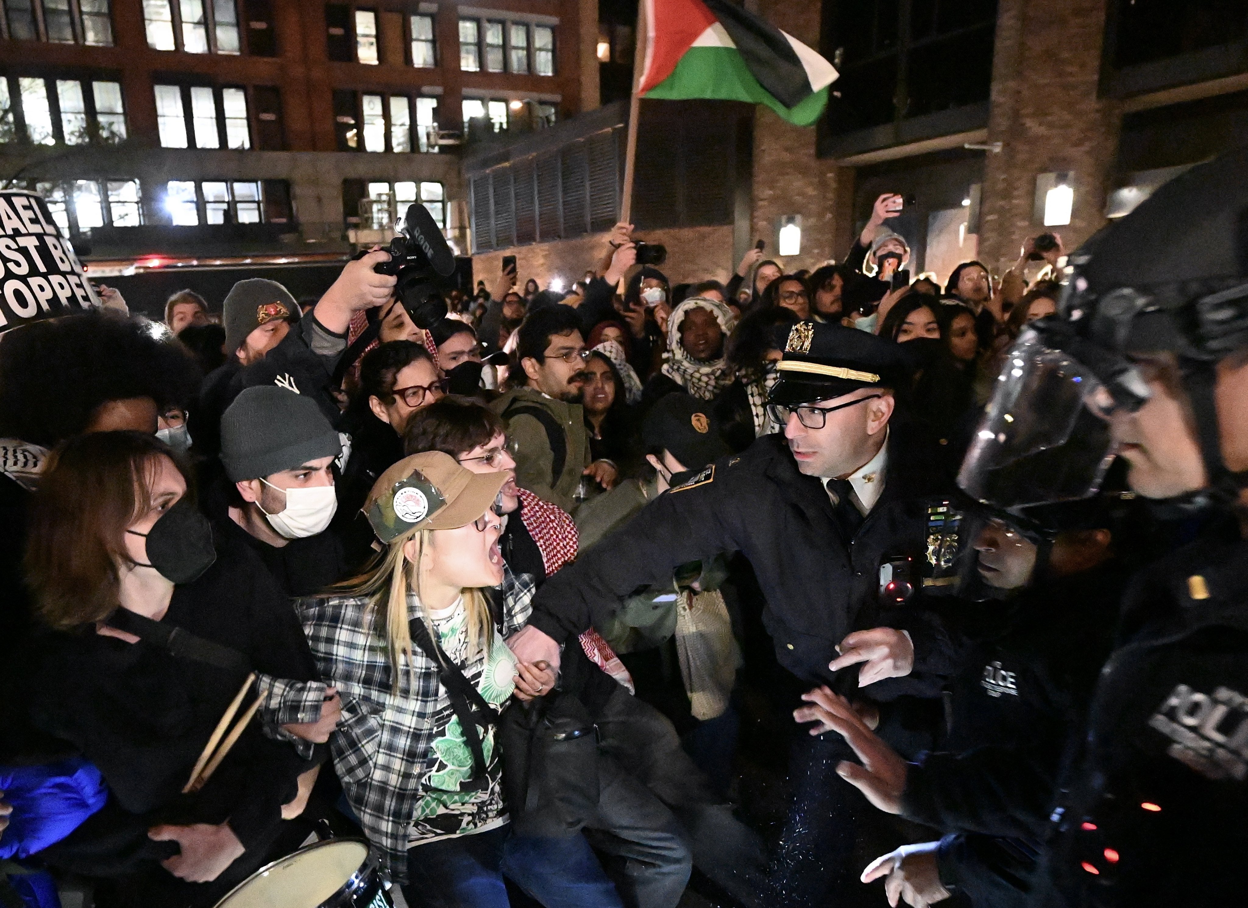 Police arrest more than 100 students who were demonstrating against Israel’s attacks on Gaza at New York University on April 22. Universities are increasingly characterised by a refusal to consider divergent viewpoints on major issues. Photo: Anadolu via Getty Images