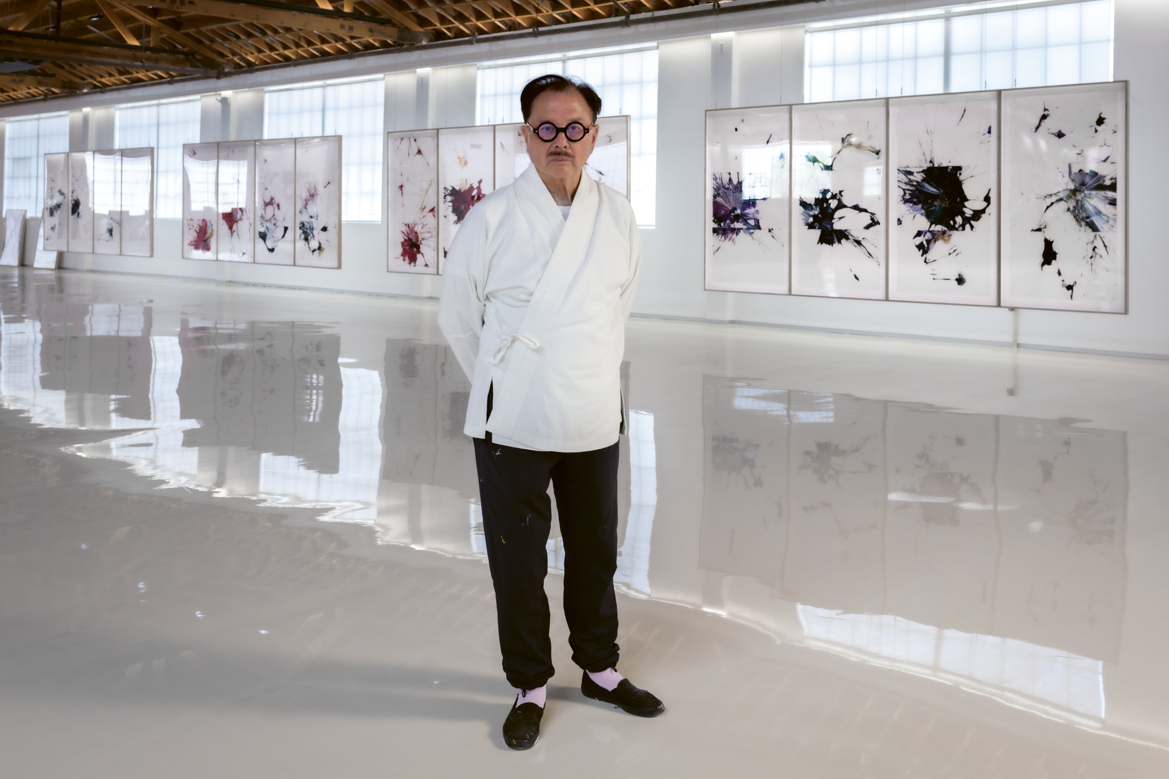 Michael Chow in 2022 his Los Angeles studio. Photo: Michael Chow