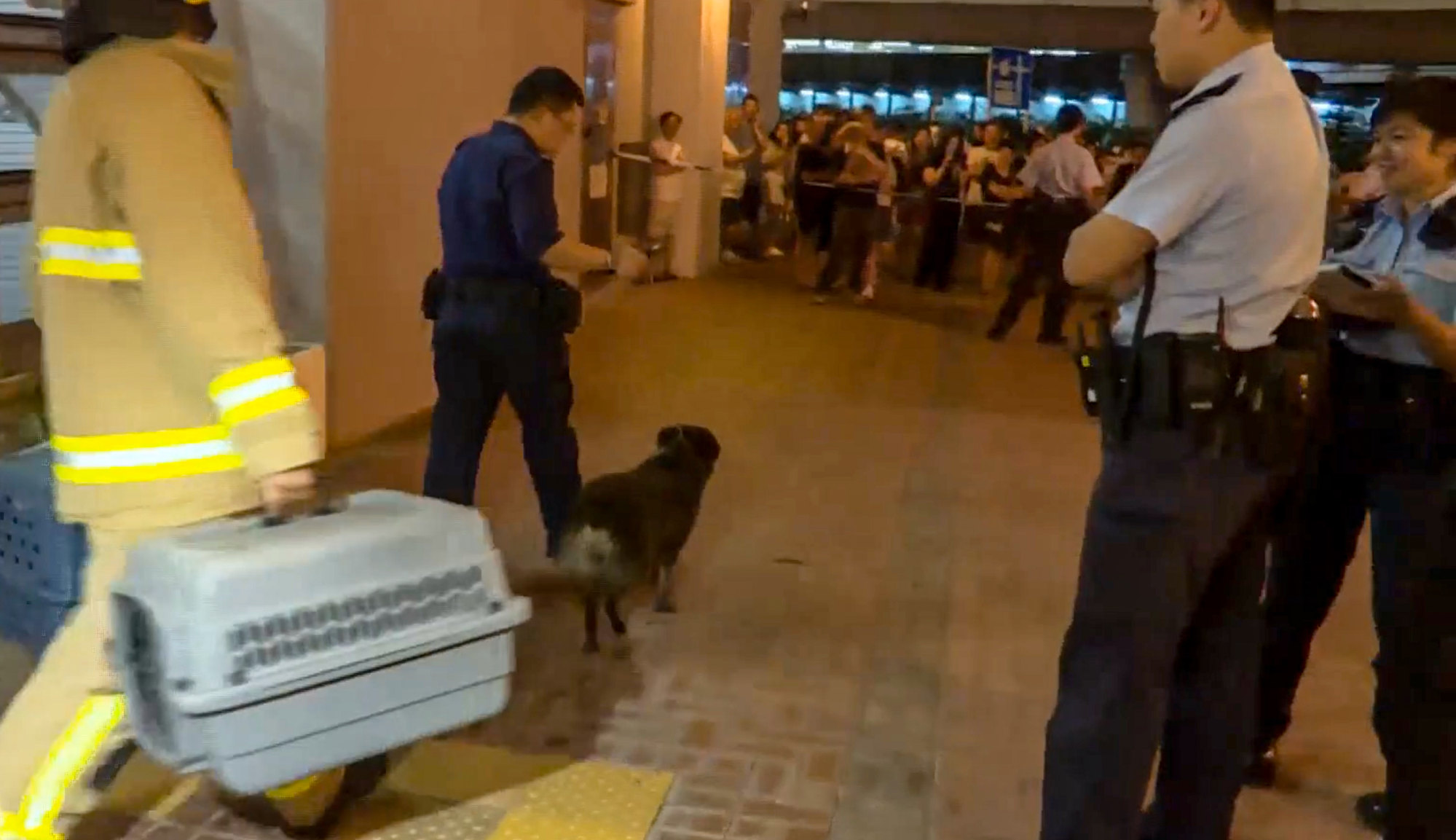 More than 200 people have been evacuated. Photo: Cable TV news