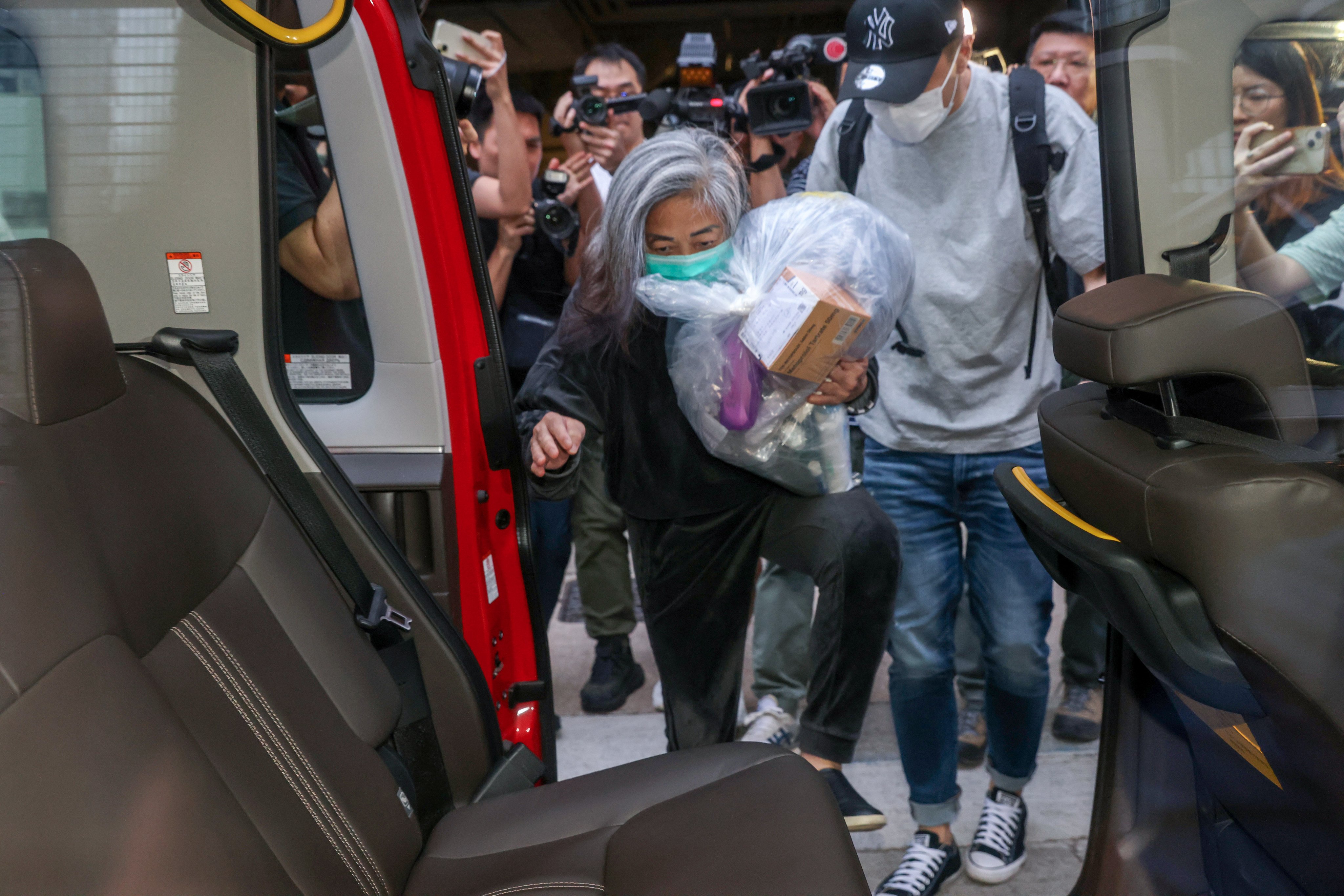 Jenny Li, former mother-in-law of slain Hong Kong socialite Abby Choi, leaves the High Court after being granted bail. Photo: Yik Yeung-man