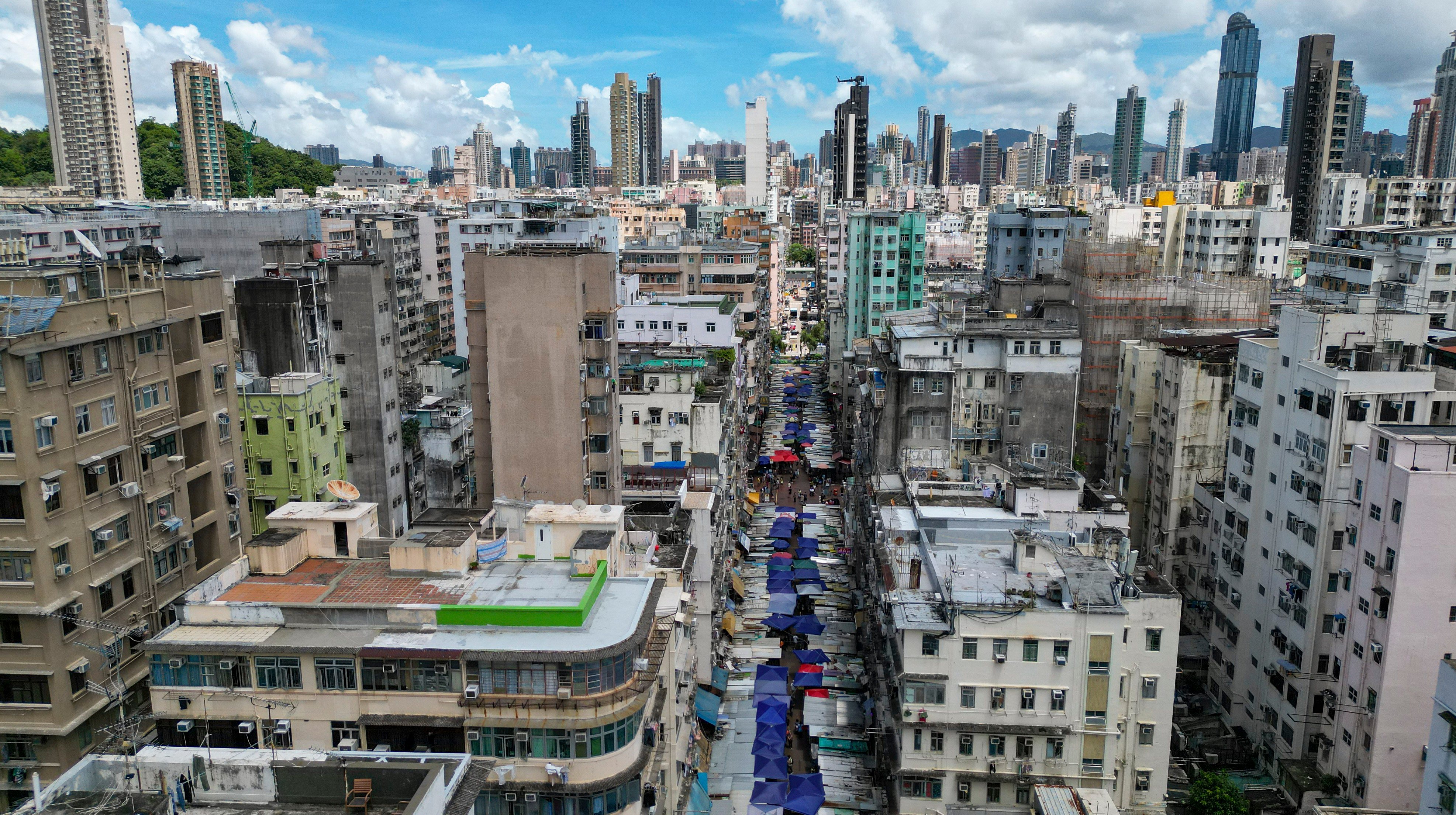 A view of buildings in Sham Shui Po last year. In Hong Kong, buildings account for over 60 per cent of carbon emissions, much higher than the global average. Photo: May Tse