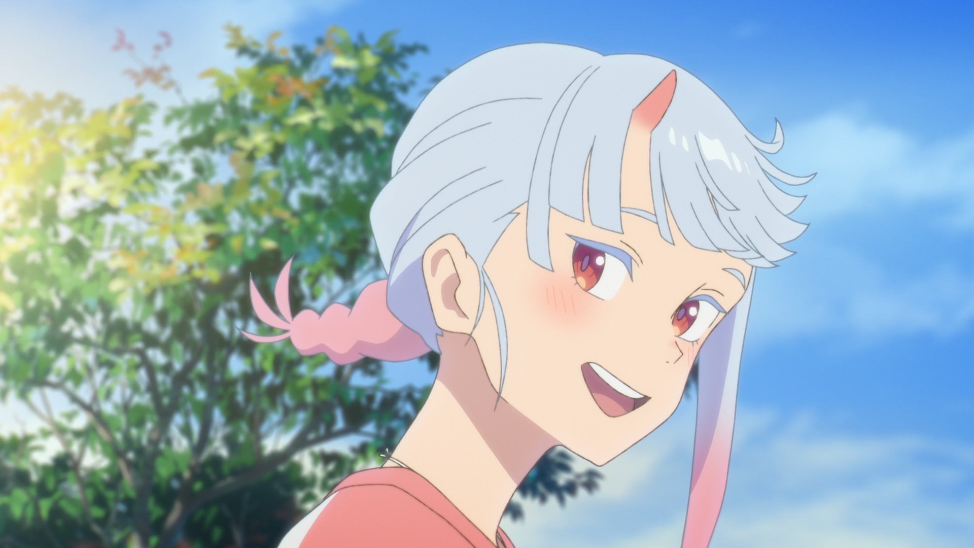 Tsumugi (voiced by Miyu Tomita) in a still from My Oni Girl. Photo: Netflix