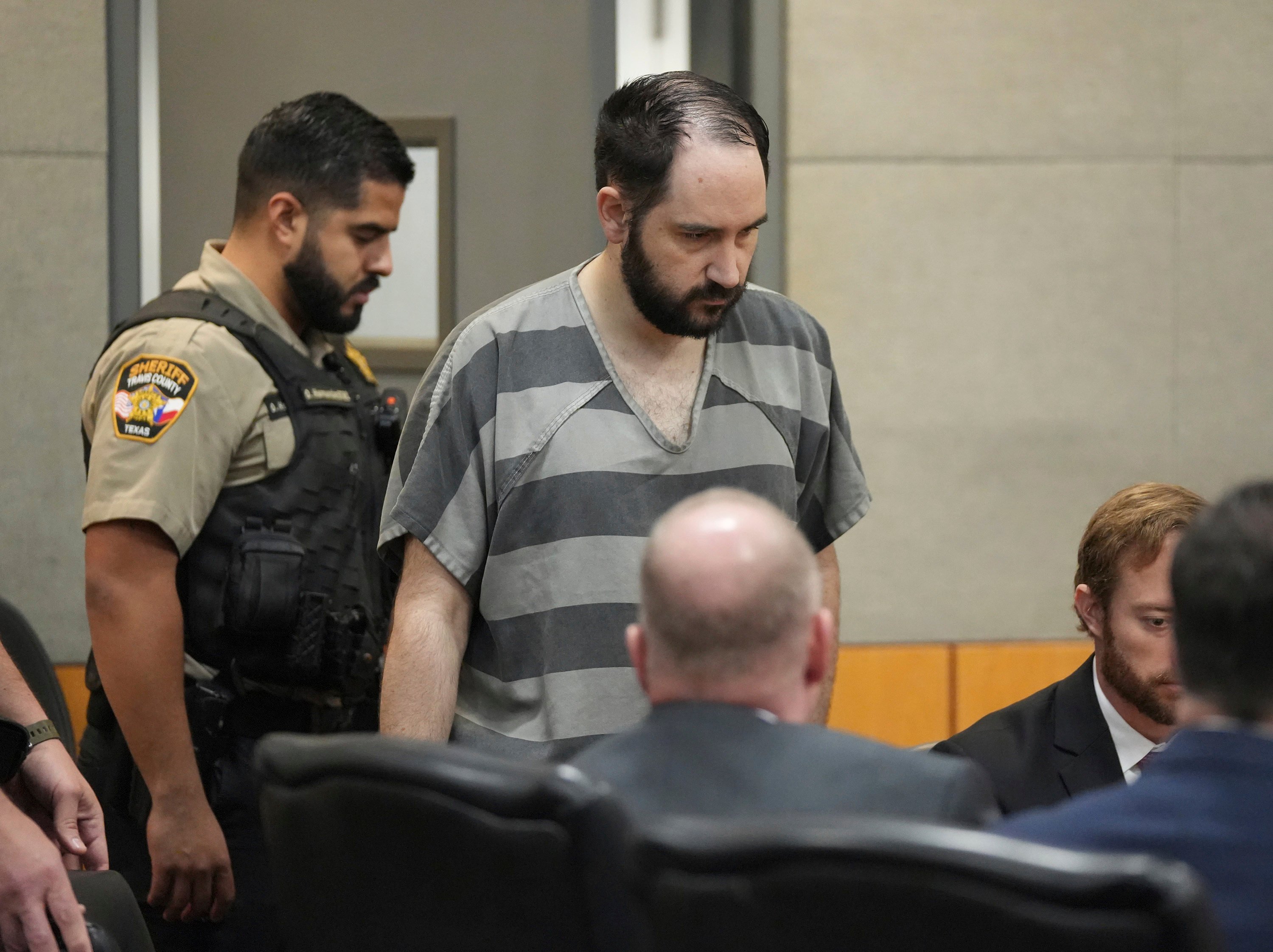 Daniel Perry enters the courtroom at the Blackwell-Thurman Criminal Justice Centre in Austin, Texas, in May 2023. Photo: Austin American-Statesman via AP