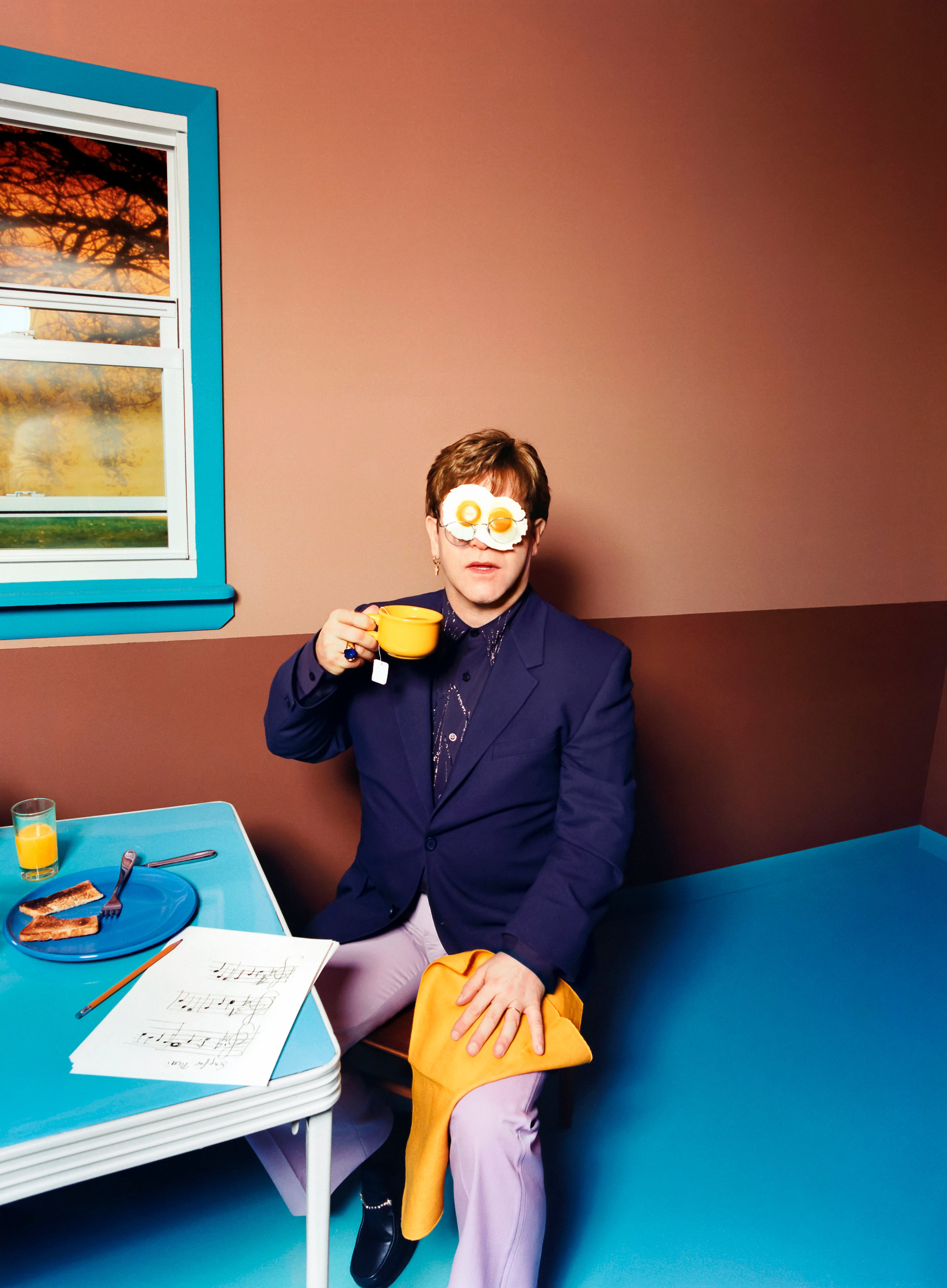 Elton John, Egg On His Face, New York, 1999, by David LaChapelle is among 300 photos from the collection of Elton John and David Furnish on display in an exhibition, Fragile Beauty, at London’s Victoria and Albert Museum until January. Photo: David LaChapelle/Victoria and Albert Museum 