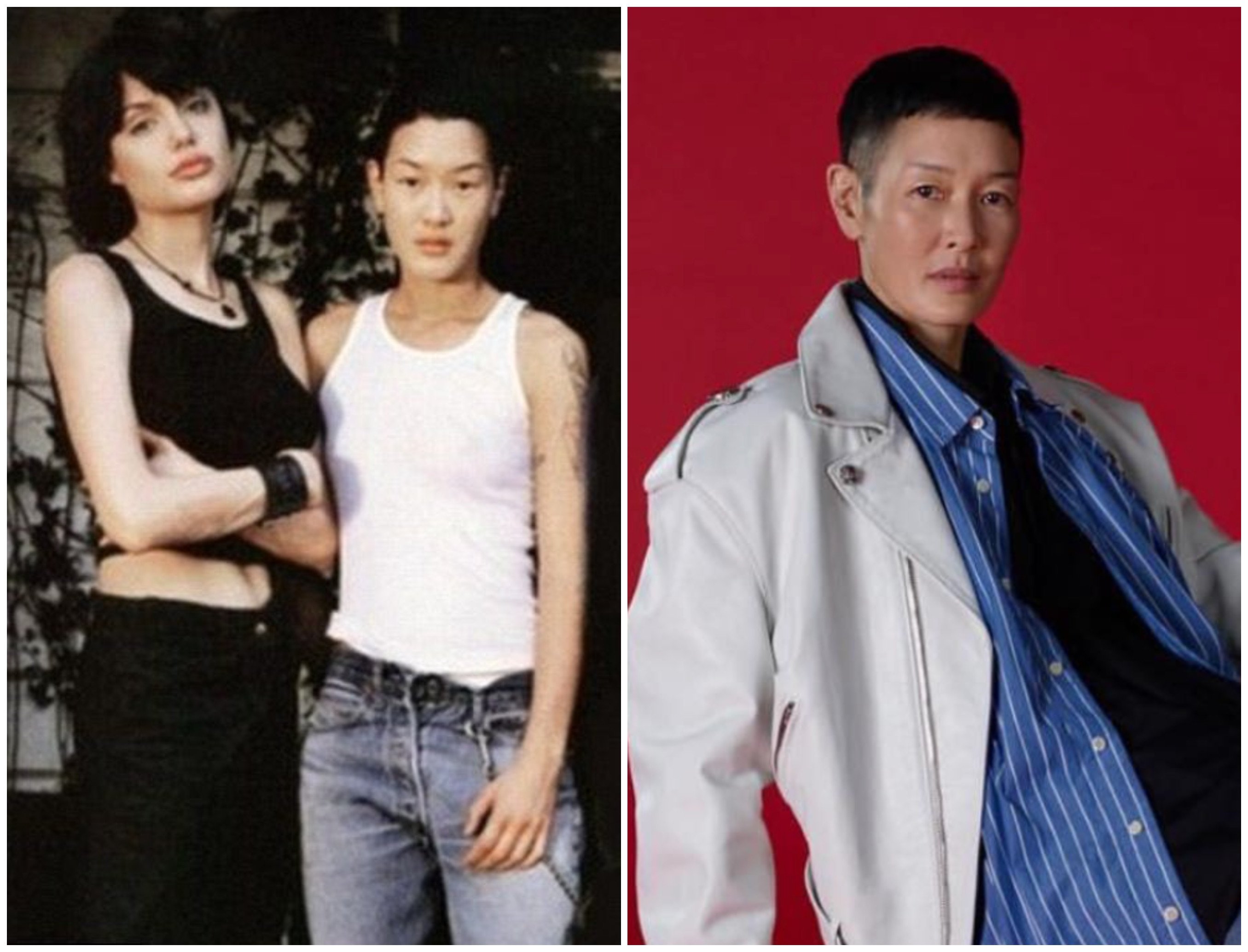 CK One model Jenny Shimizu dated Angelina Jolie for several years after the pair met on a film set. Photos: @ariasagay/X; @jennyshimizu/Instagram