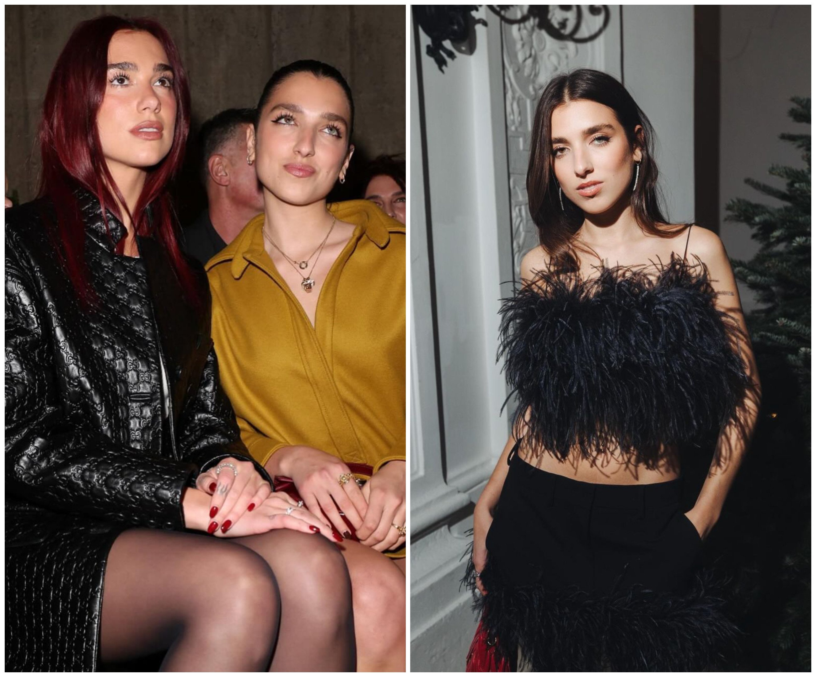 Rina Lipa, pop star Dua Lipa’s little sister, is beginning to make a name for herself in the fashion and film worlds. Photos: @dualipa; @rinalipa/Instagram