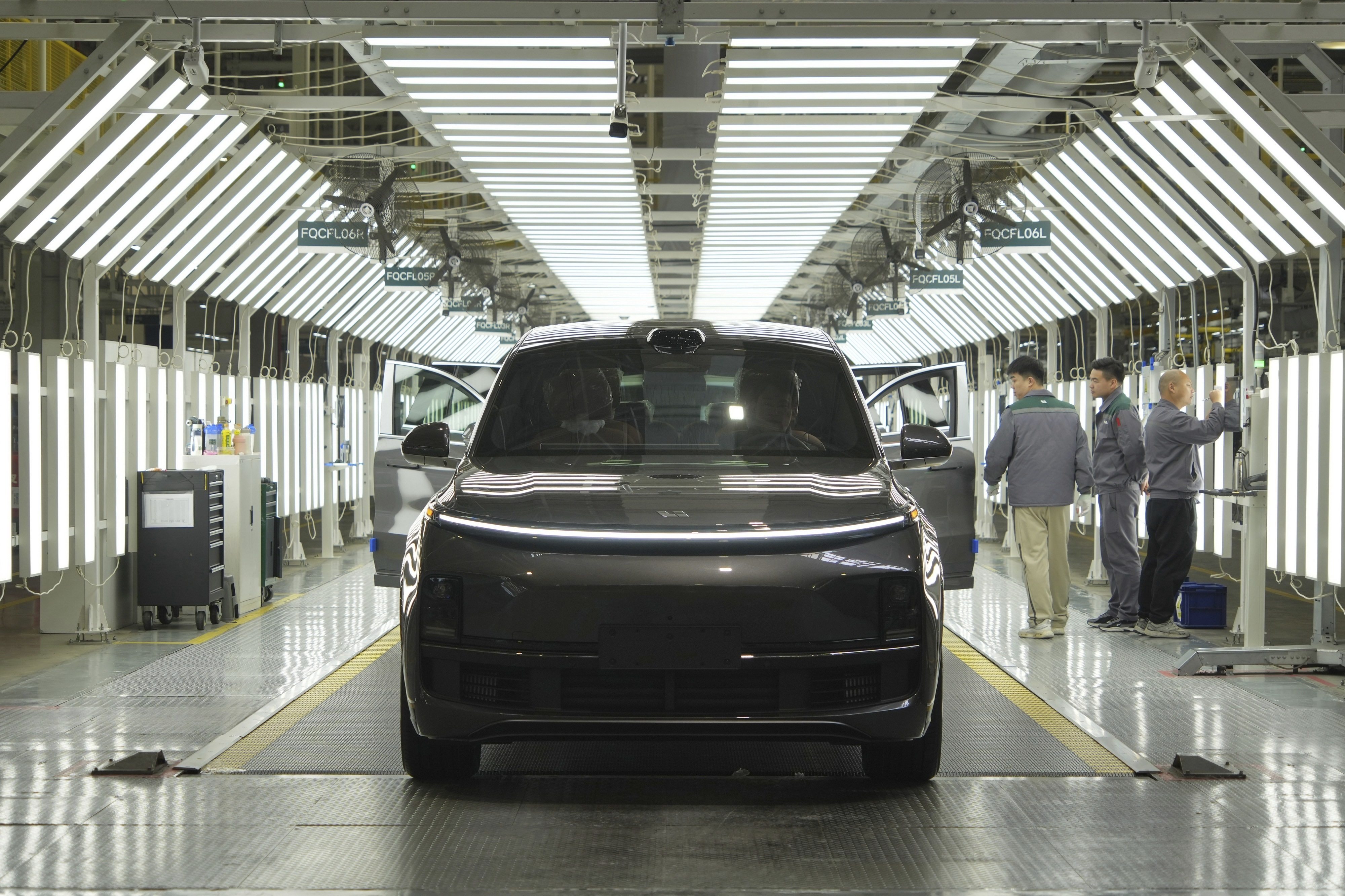 An SUV goes through inspection after assembly at a Li Auto car plant in Changzhou in eastern China’s Jiangsu province in March 2024. Photo: Chinatopix via AP