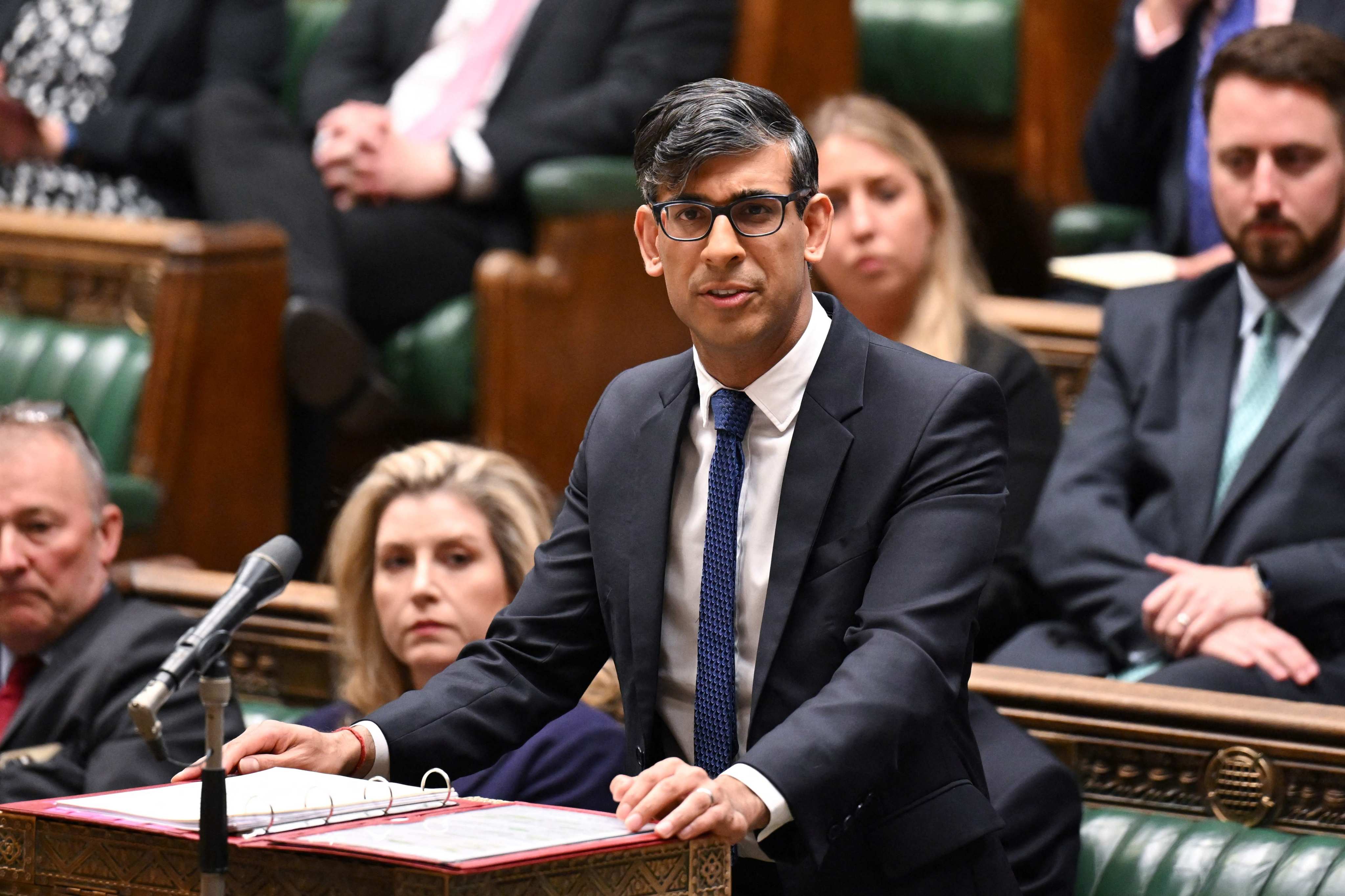 British Prime Minister Rishi Sunak’s Conservative Party lost control of 10 councils and more than 470 council seats in local elections earlier this month. Photo: UK Parliament/via AFP