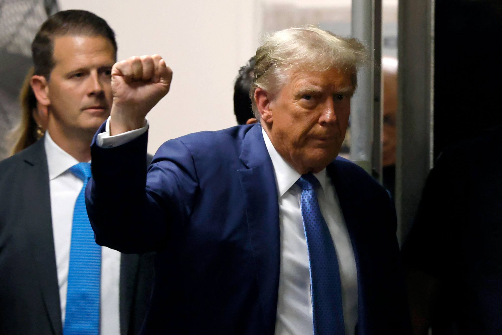 Former US President Donald Trump, shown at his election-interference trial at Manhattan Criminal Court on Monday, may still be re-elected in November. Photo: Getty Images via AFP