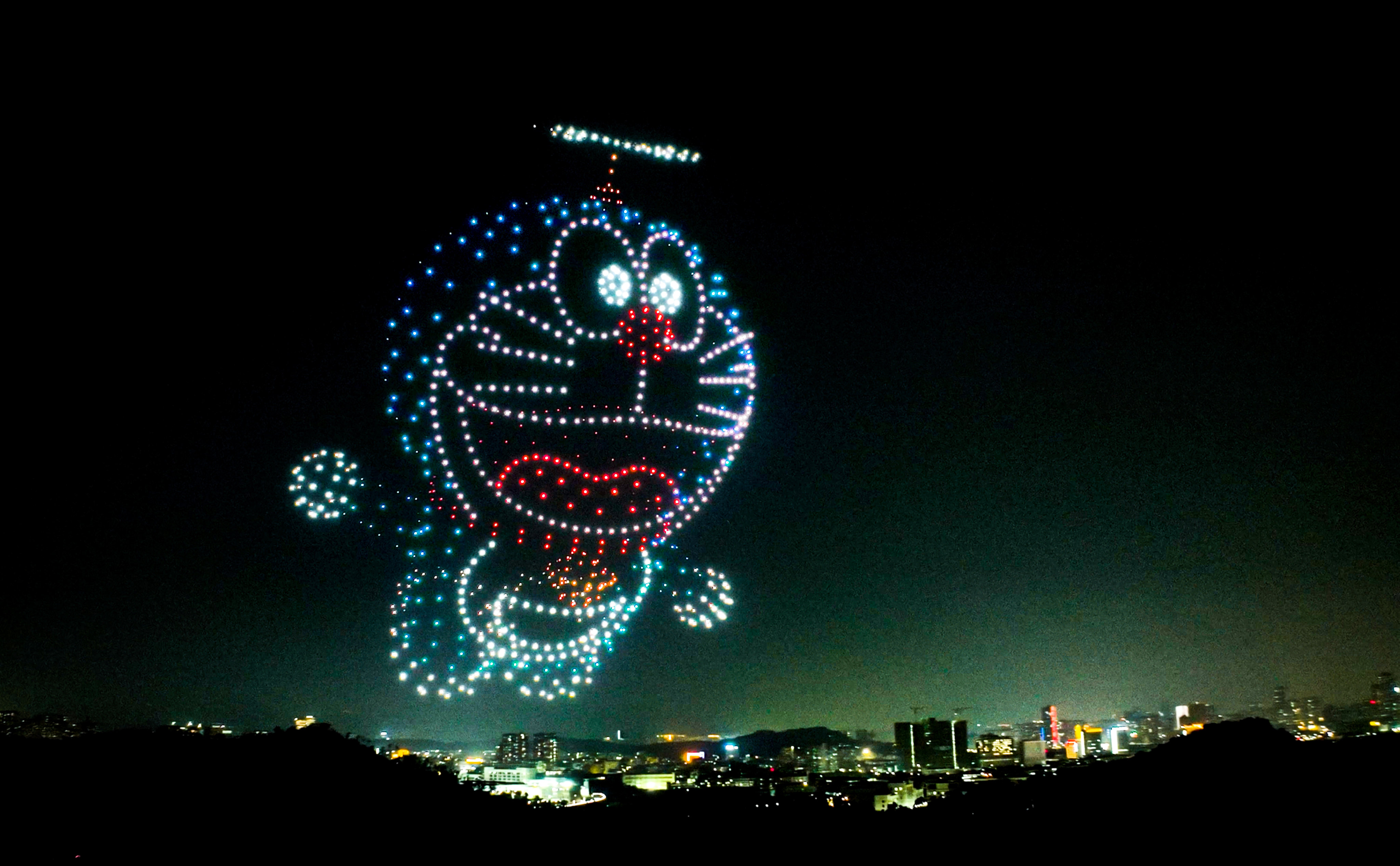 The world’s first Doraemon drone show will illuminate Victoria Harbour on May 25. Photo: AllRightsReserved