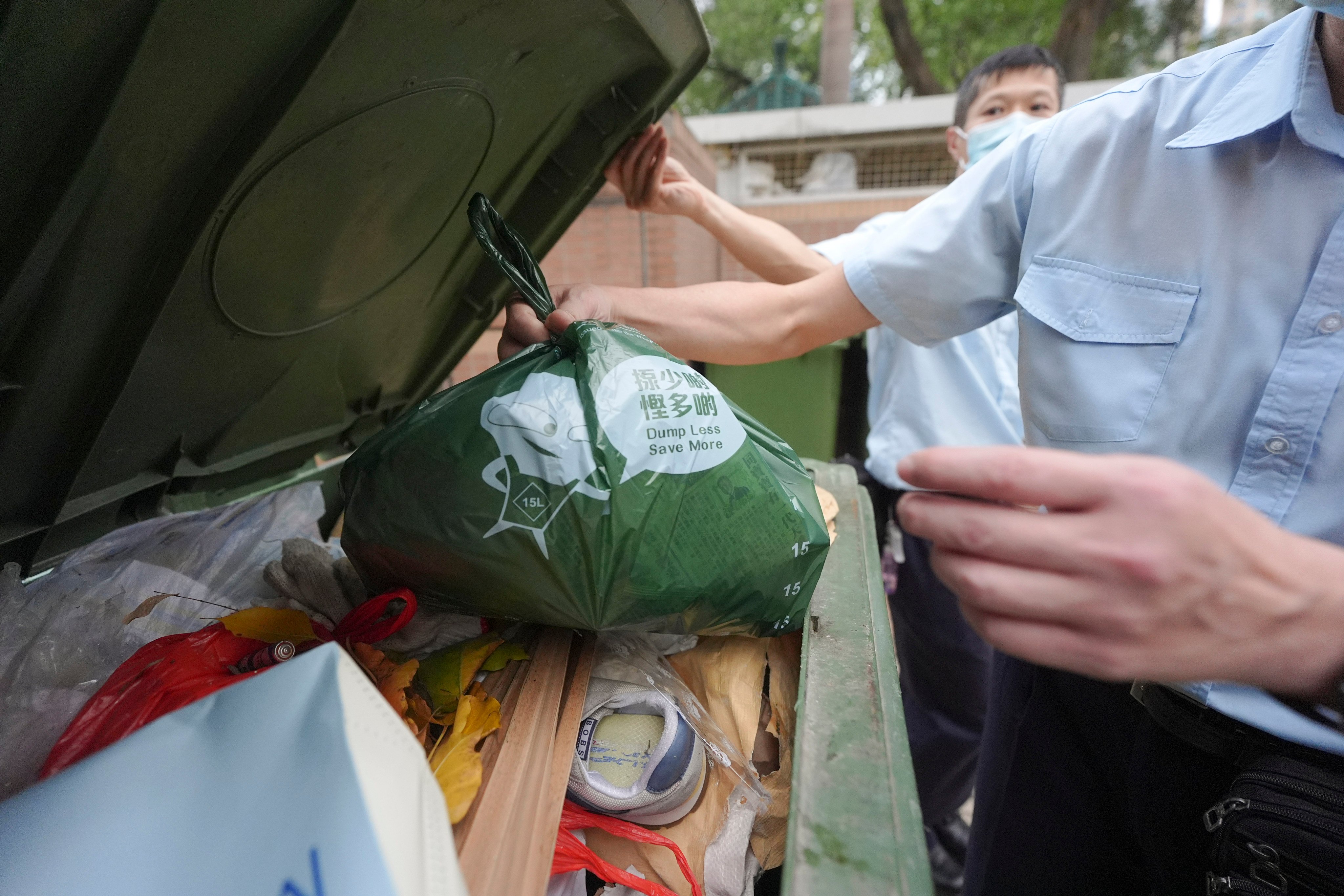 Designated garbage bags must be used when Hong Kong’s waste charging scheme starts in August. Photo: Eugene Lee